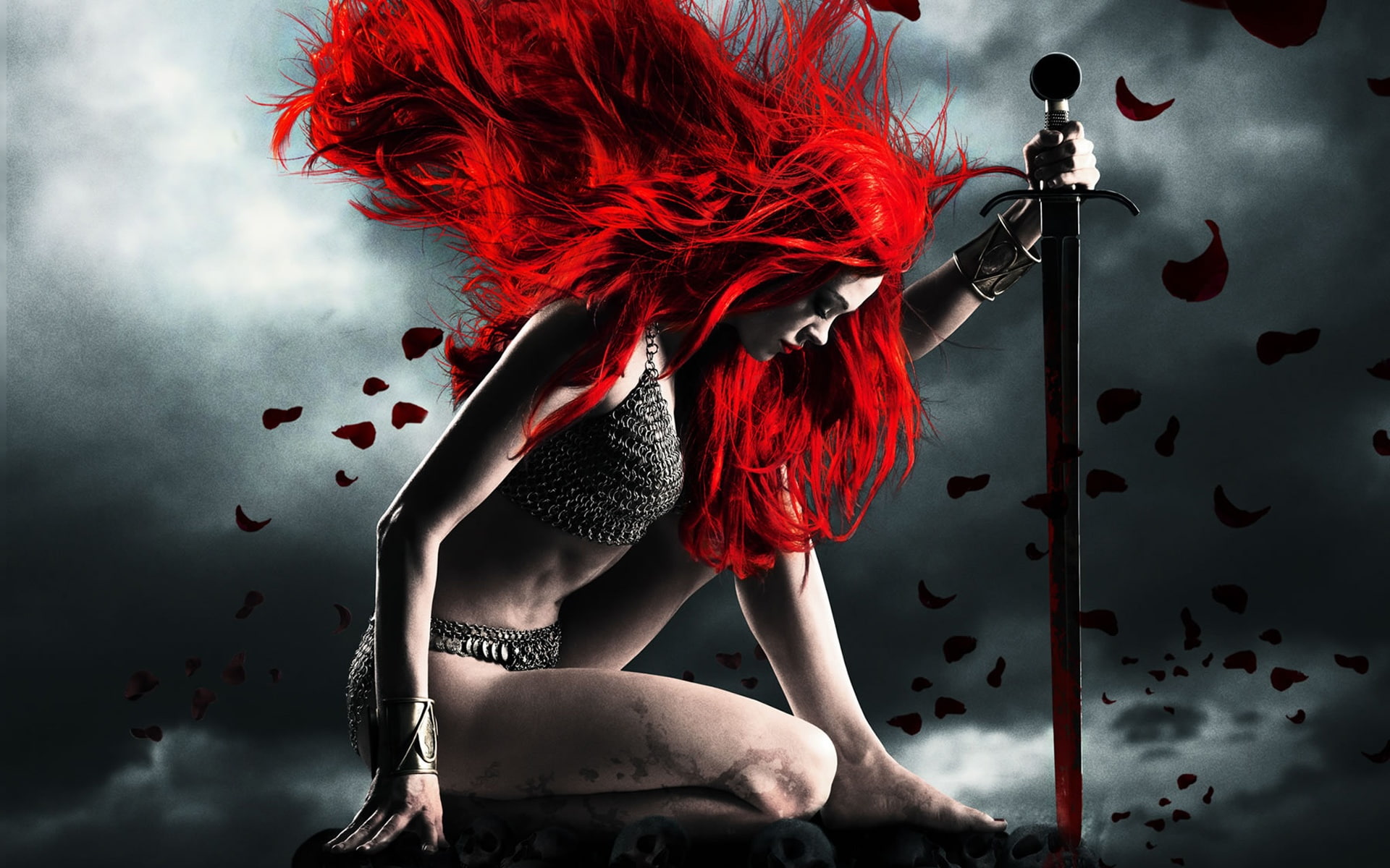 1080P, Red, Sonja, HD Wallpaper