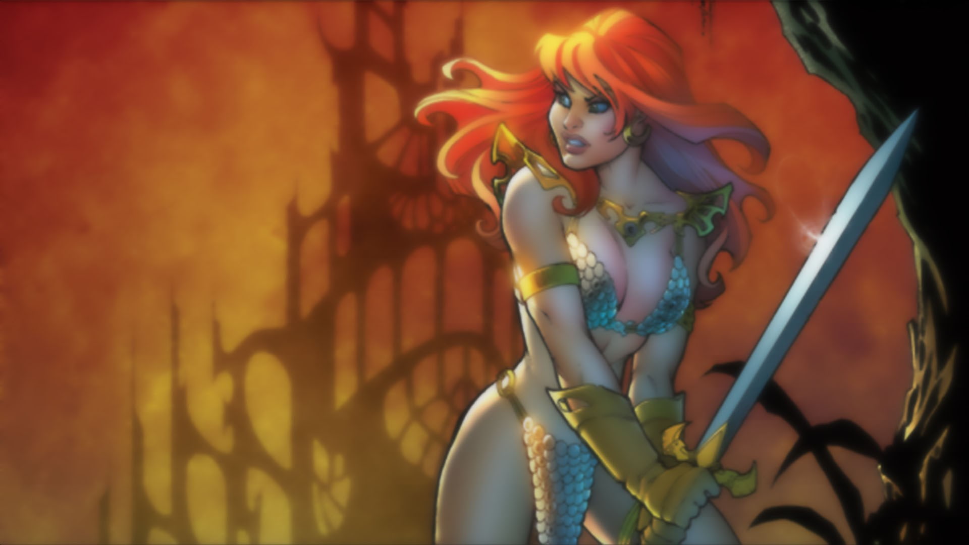 red sonja, 1080P, HD Wallpaper