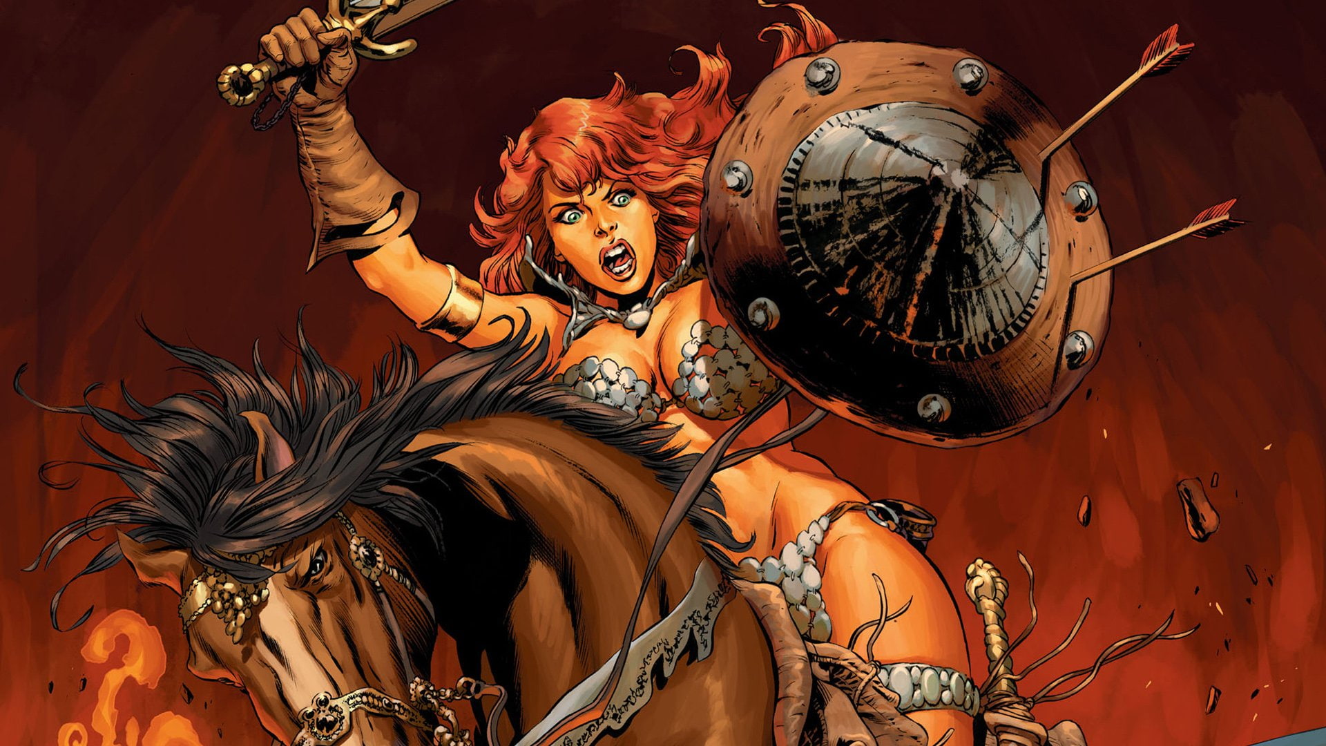 1080P, Red Sonja, Comics, Marvel Comics, HD Wallpaper