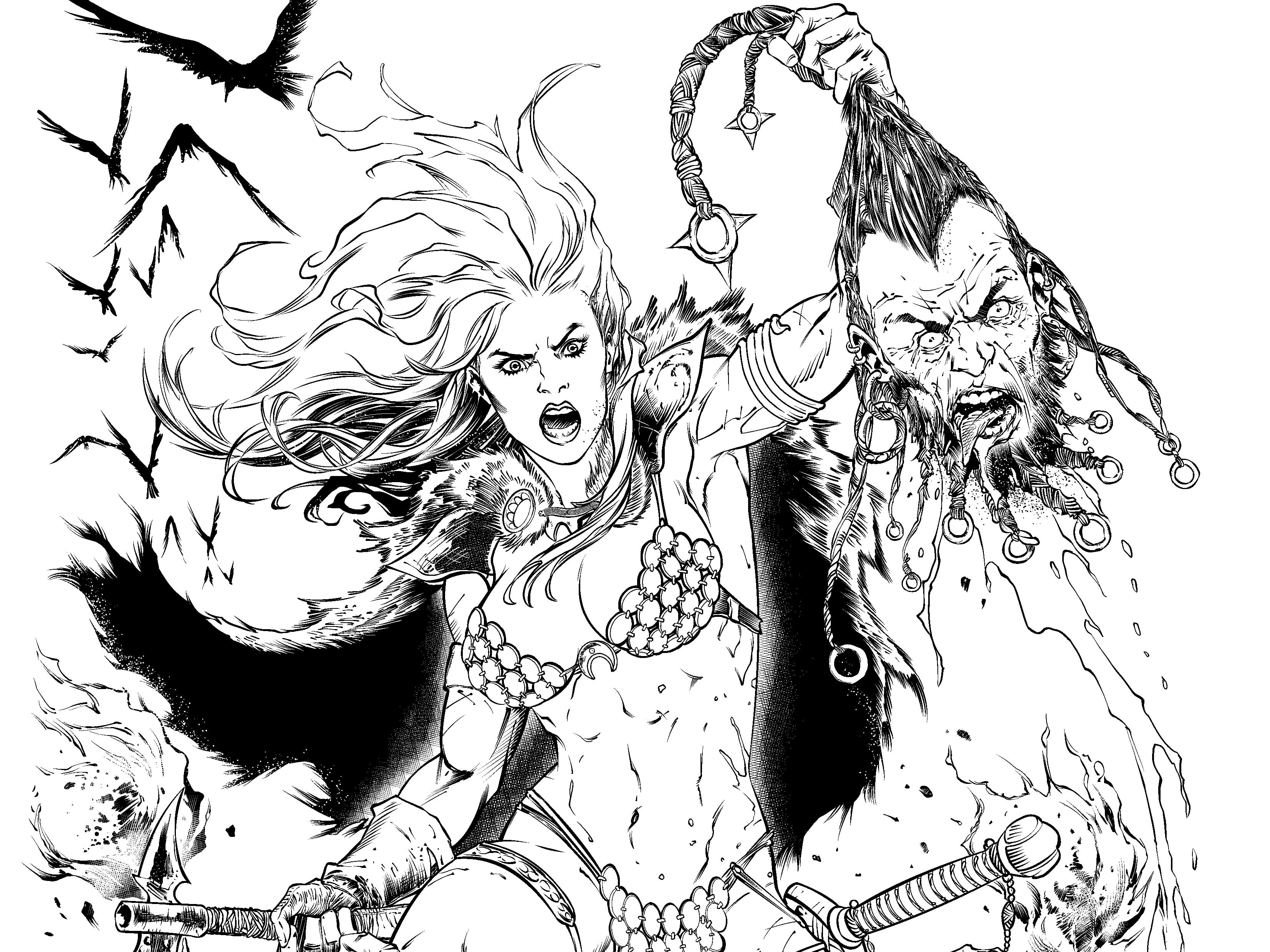 2K, red sonja, HD Wallpaper