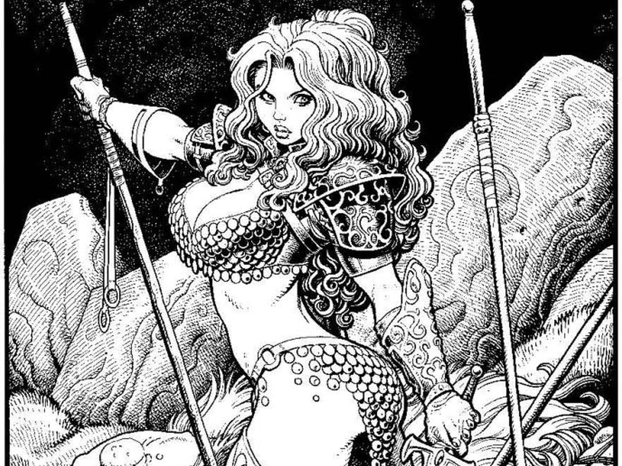 720P, red, comics, hd, sonja, HD Wallpaper