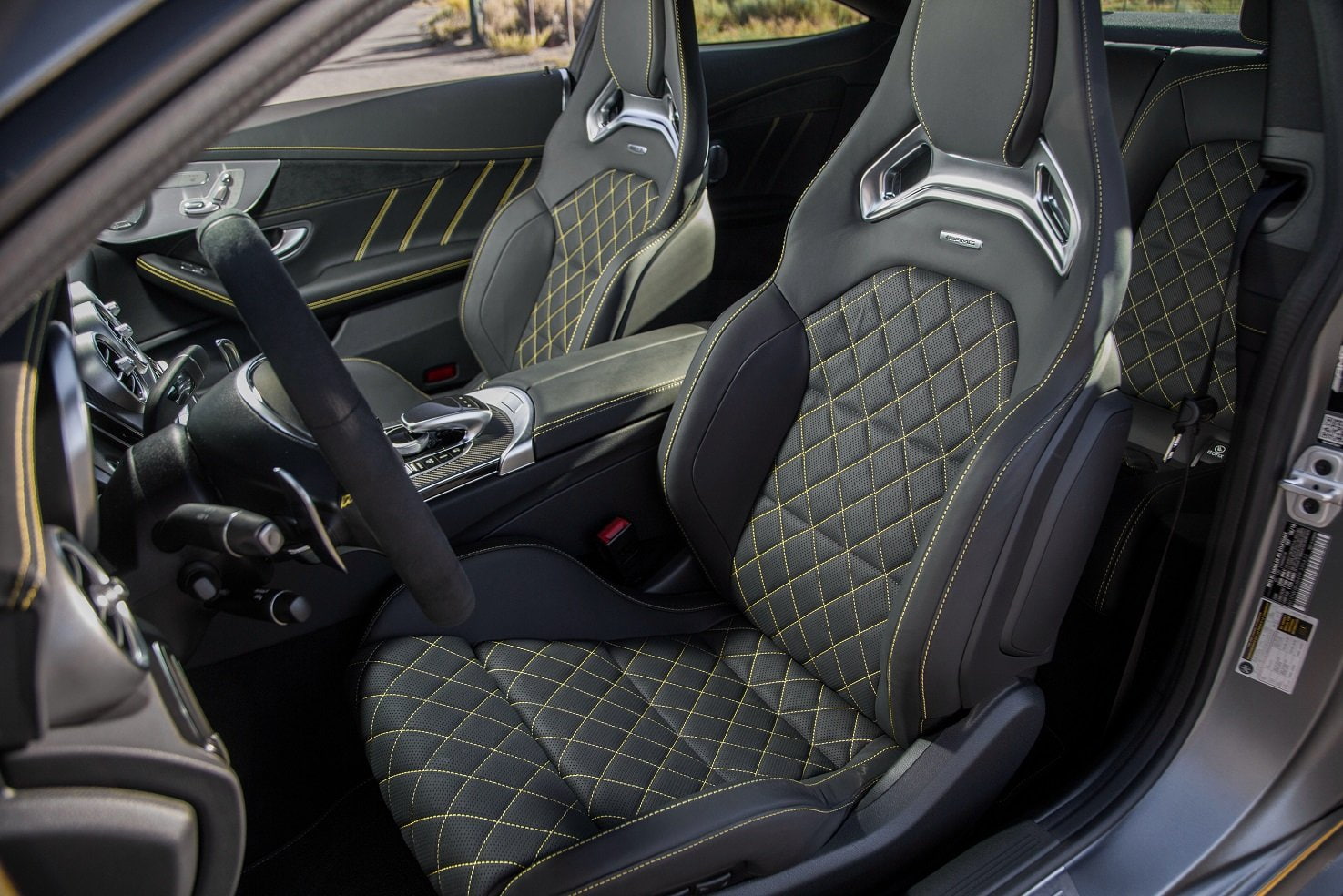 black, us-version, 2016, edition-1, (c205), c63-s, coupe, 720P, mercedes, cars, amg, HD Wallpaper