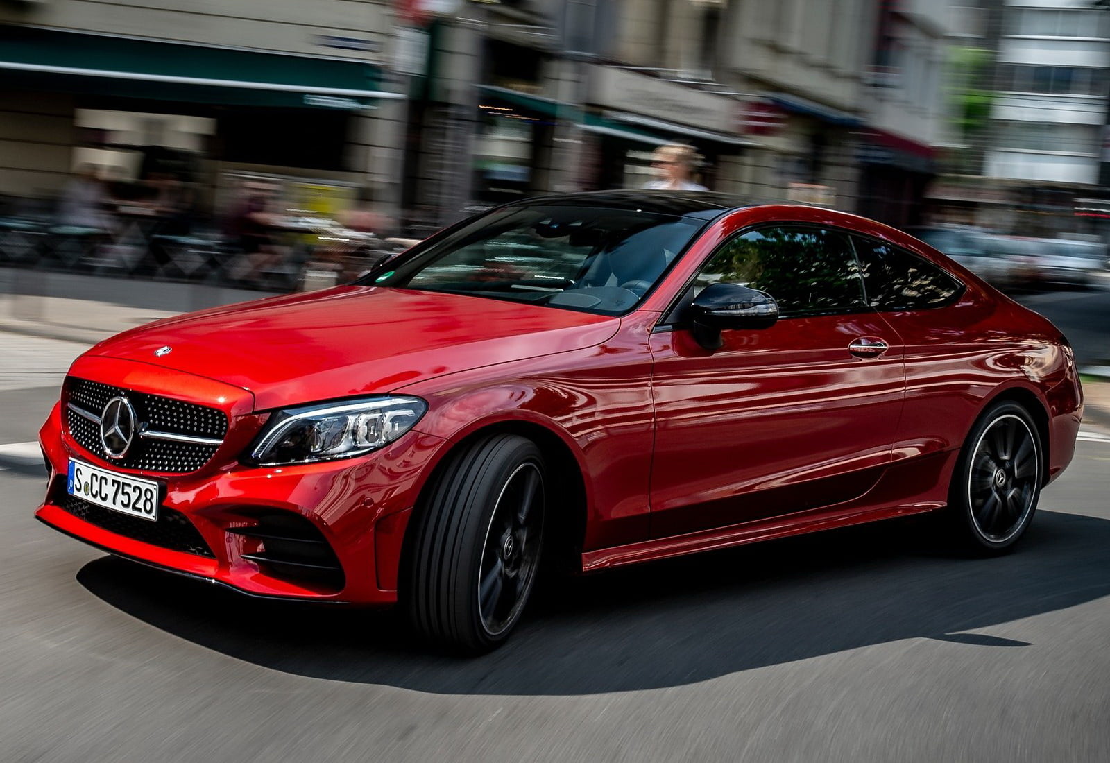 land vehicle, (2019), built structure, c-class, retro styled, on the move, car, city, day, driving, luxury, mode of transportation, motion, speed, street, HD Wallpaper