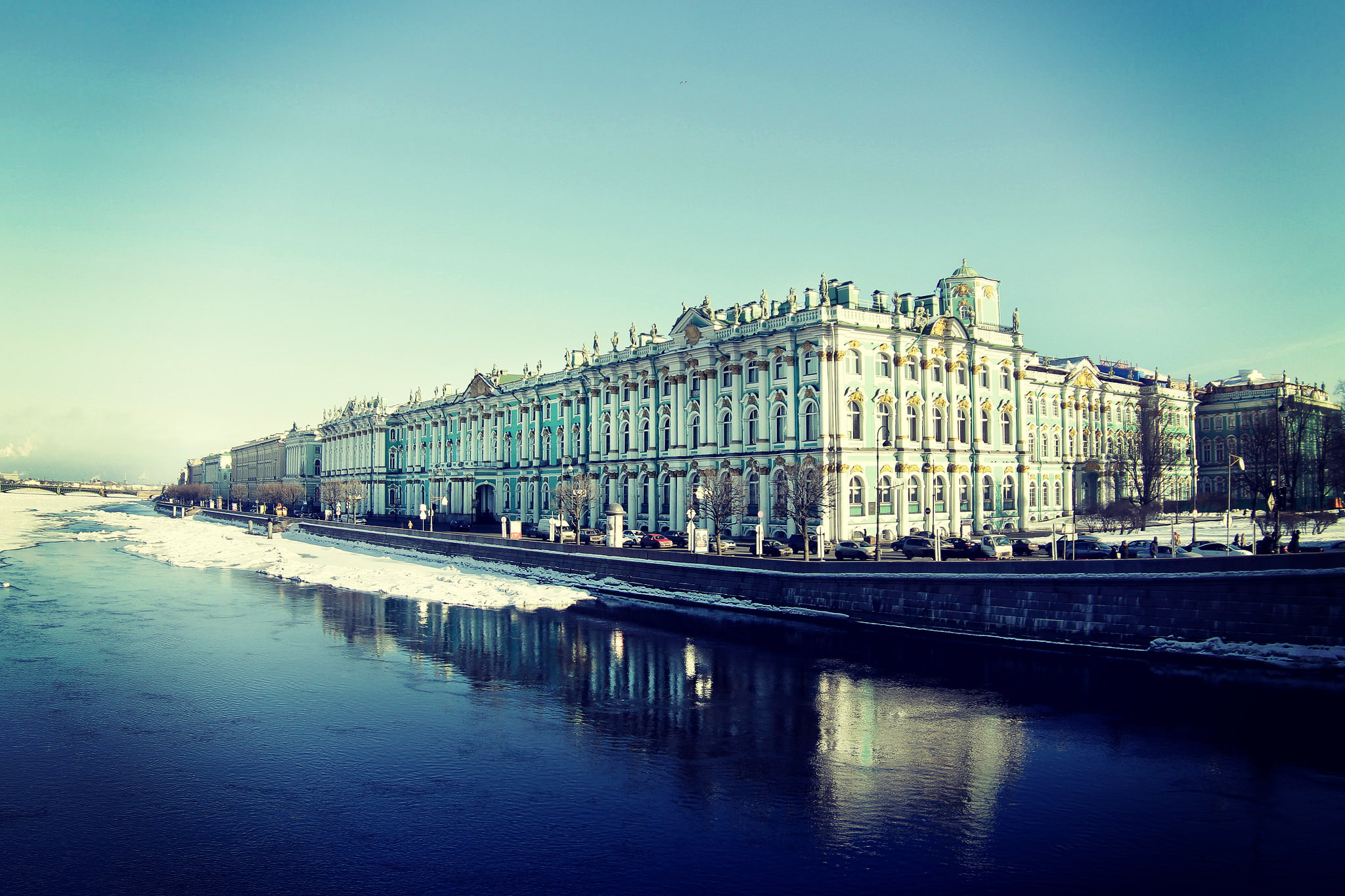 St. Petersburg, river, Museum, Russia, Peter, 1080P, SPb, Saint Petersburg, The Hermitage, Neva, promenade, HD Wallpaper