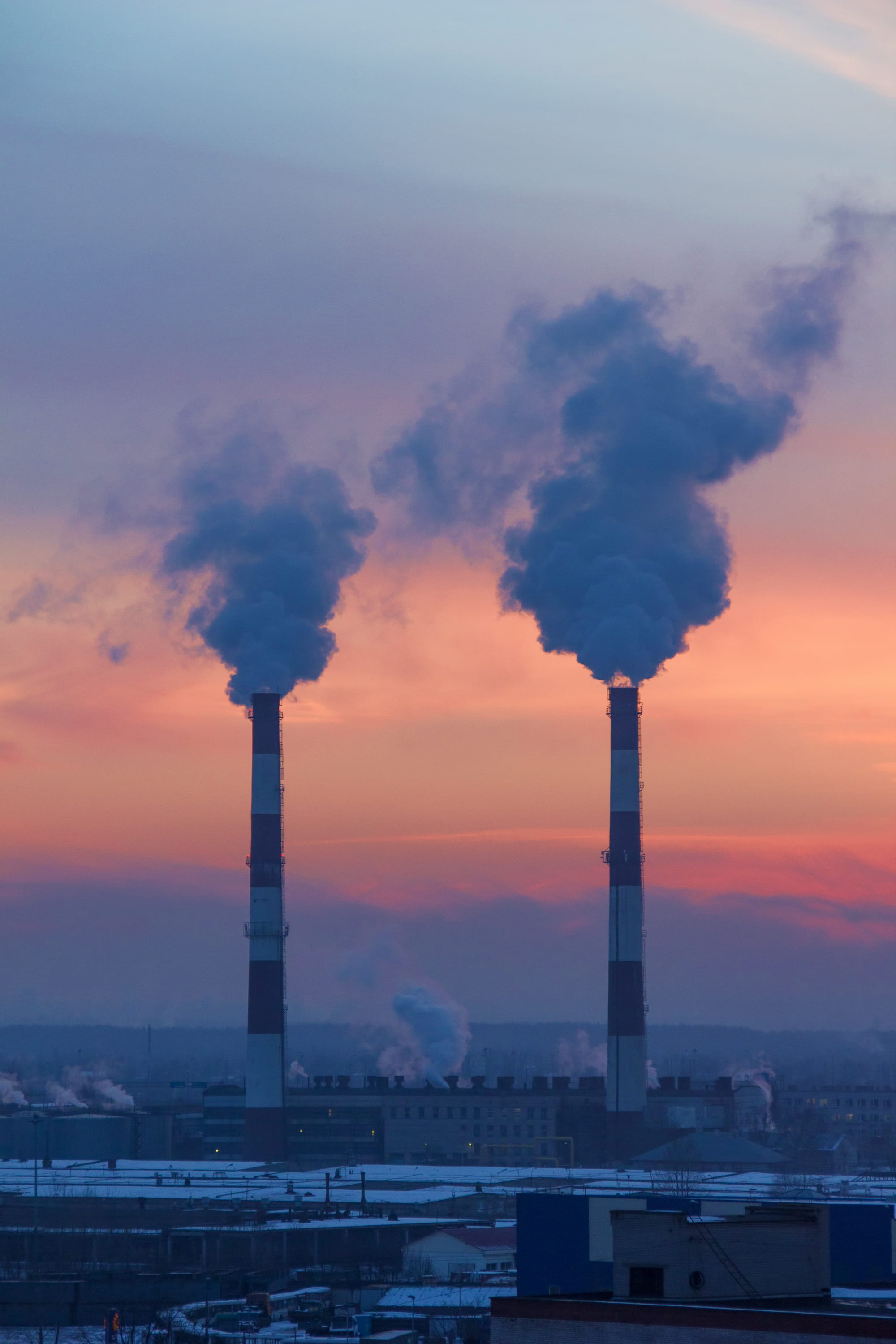 environmental damage, chimney, city, environmental issues, no people, smoke - physical structure, pipes, cityscape, environment, outdoors, industry, chemistry, Phone HD Wallpaper