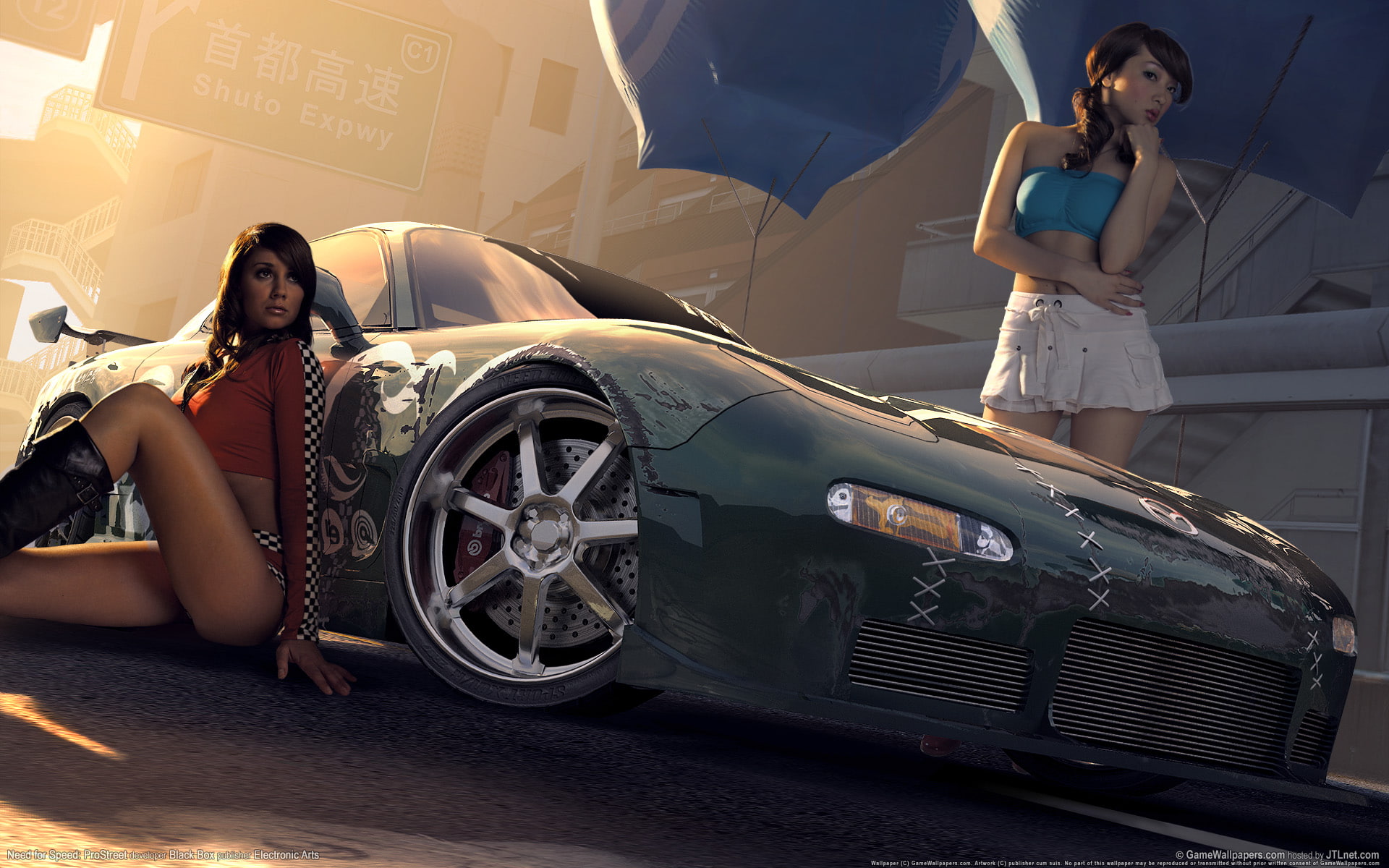 female, two, prostreet, girls, need, character, gray, 1080P, speed, luxury, car, HD Wallpaper