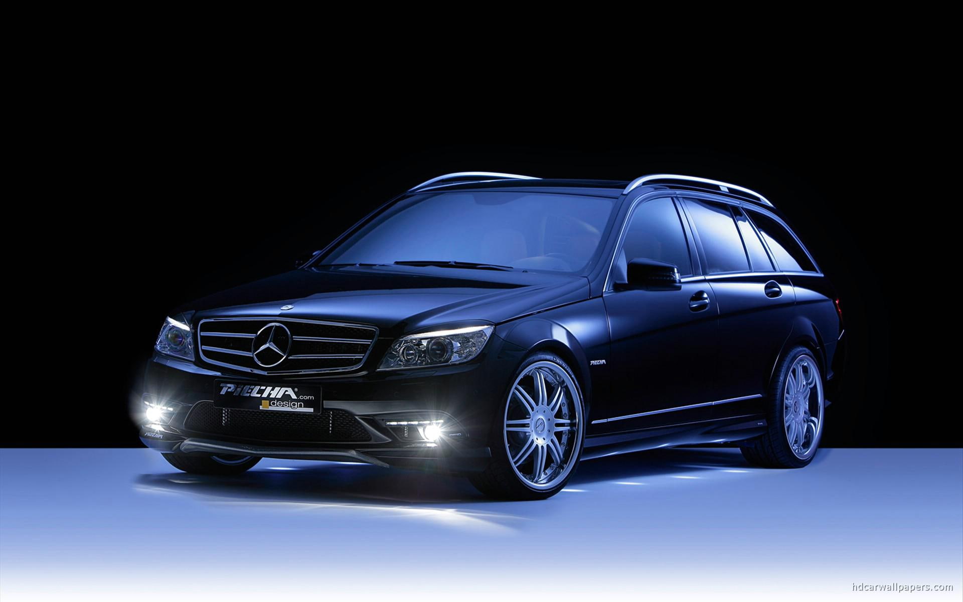 cars, benz, c, 1080P, wagon, class, black, mercedes benz, mercedes, HD Wallpaper