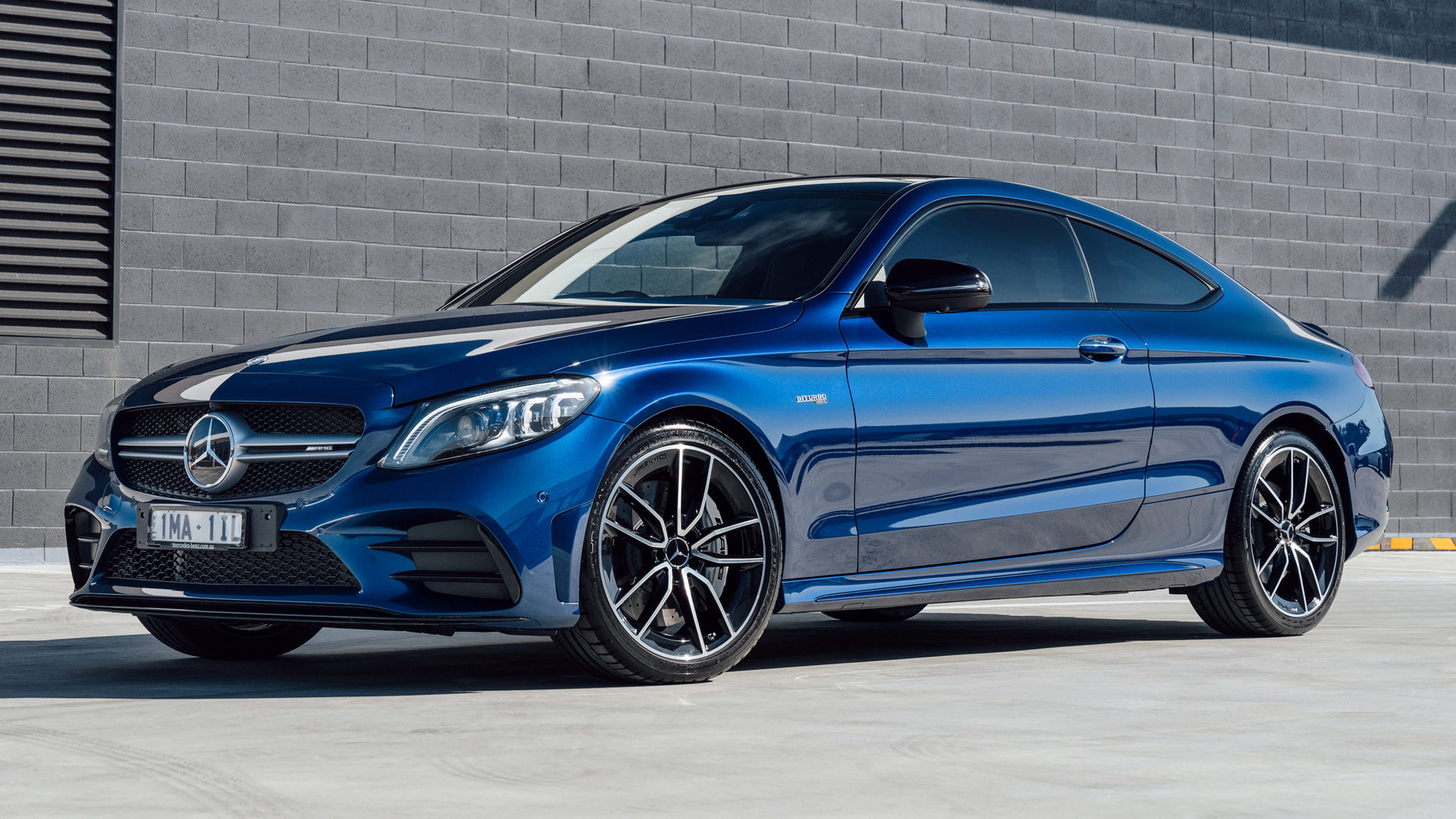 Luxury Car, Coupé, 1080P, Blue Car, Mercedes-Benz, Car, Mercedes-AMG C 43, HD Wallpaper