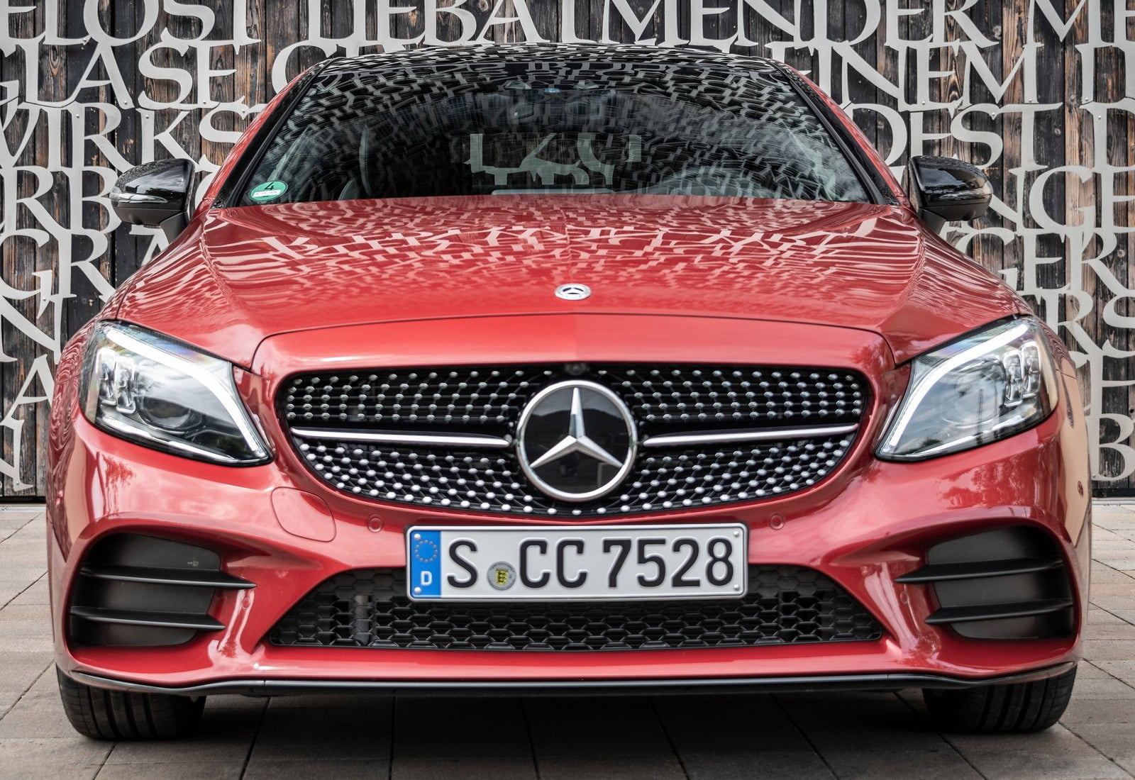 mercedes-benz, number, land vehicle, text, motor vehicle, close-up, retro styled, metal, c-class, day, front view, western script, coupe, no people, communication, HD Wallpaper