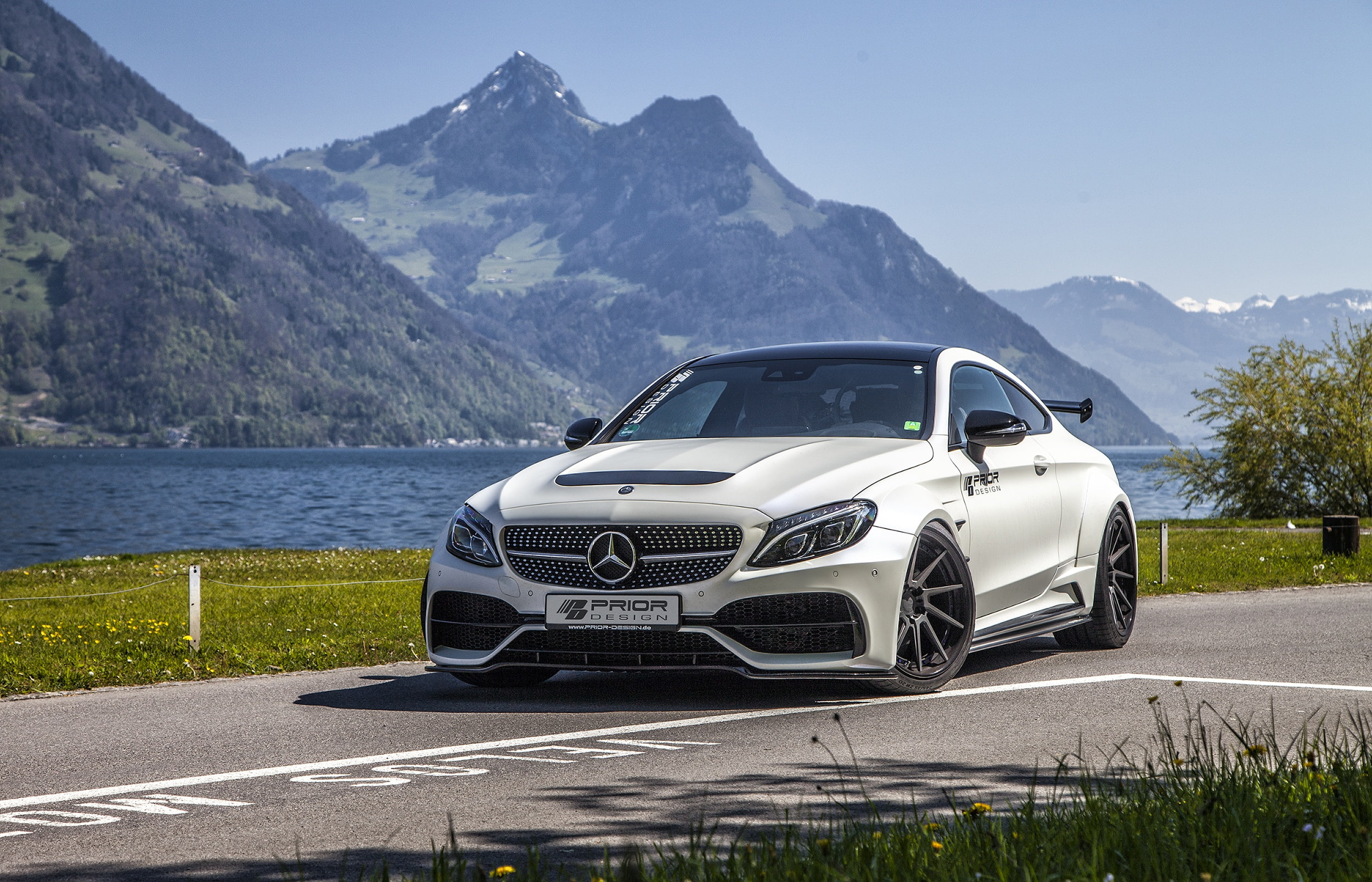 AMG, 1080P, Coupe, C205, supercar, Mercedes, C-Class, Mercedes-Benz, Prior-Design, PD65CC, HD Wallpaper