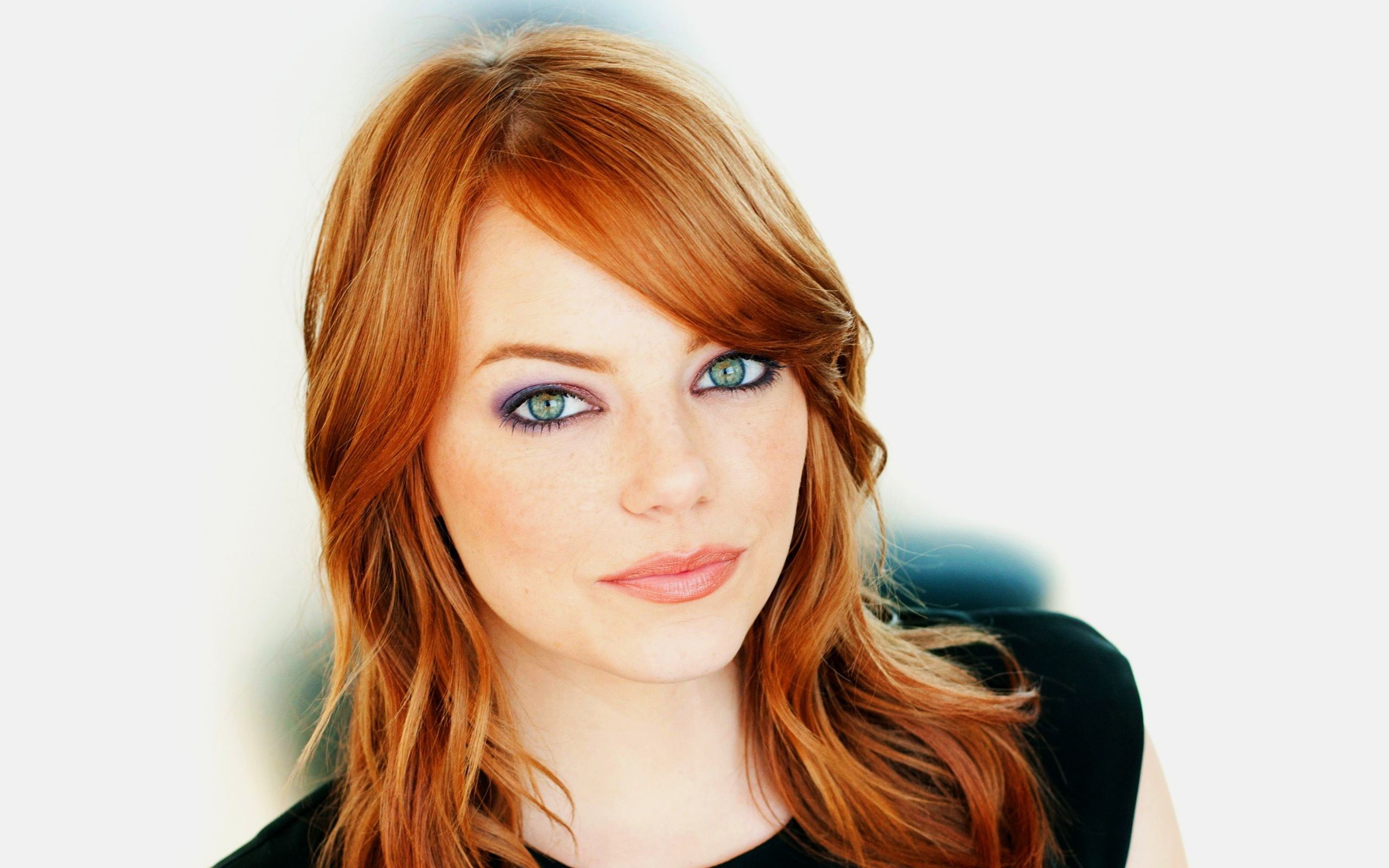 looking at viewer, studio shot, looking at camera, hairstyle, 2K, face, model, women, young adult, hair, celebrity, teenager, actress, redhead, adult, HD Wallpaper