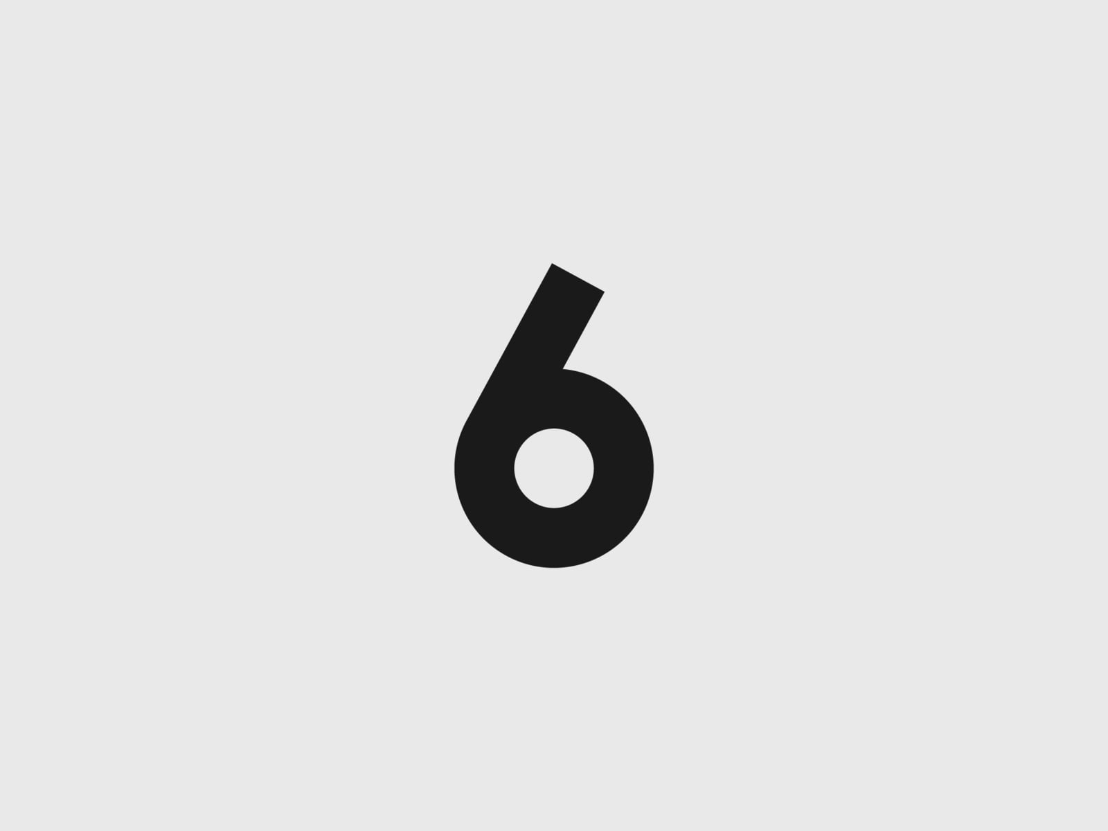 Number 6, black, 720P, white, HD Wallpaper