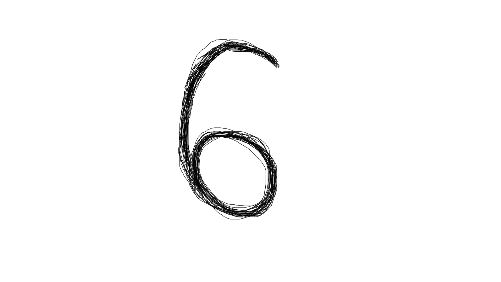 white, black, Number 6, 1080P, HD Wallpaper