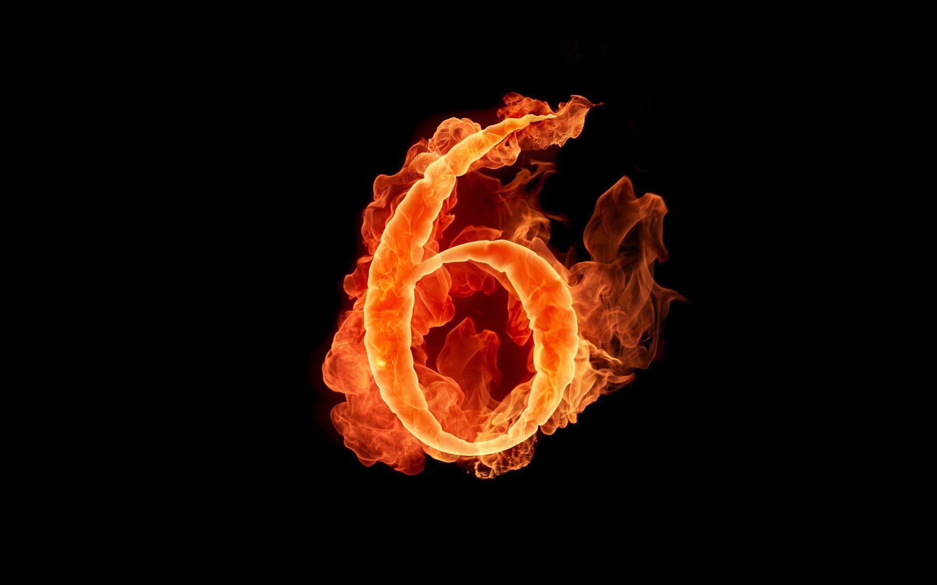 fire, 1080P, Number 6, HD Wallpaper