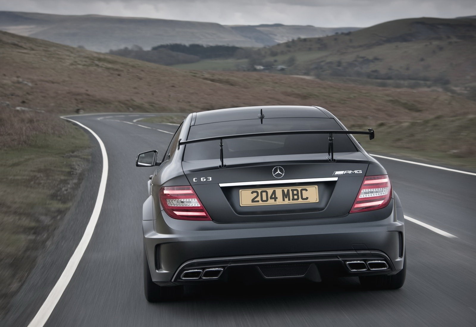 blurred motion, 720P, sign, mercedes-benz, car, nature, travel, mountain range, transportation, coupe, road, road trip, black, marking, mountain, motion, HD Wallpaper