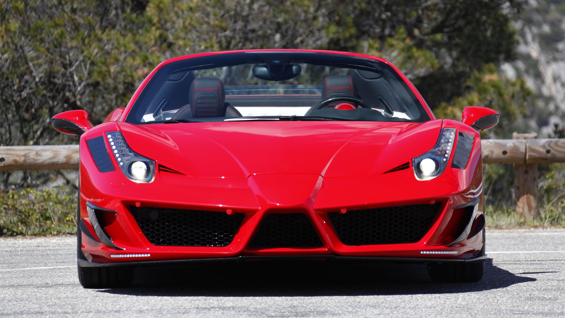parking, street, transportation, motor vehicle, day, sports car, vehicle, outdoors, no people, supercars, mode of transportation, red, tire, Mansory, Ferrari 458, HD Wallpaper