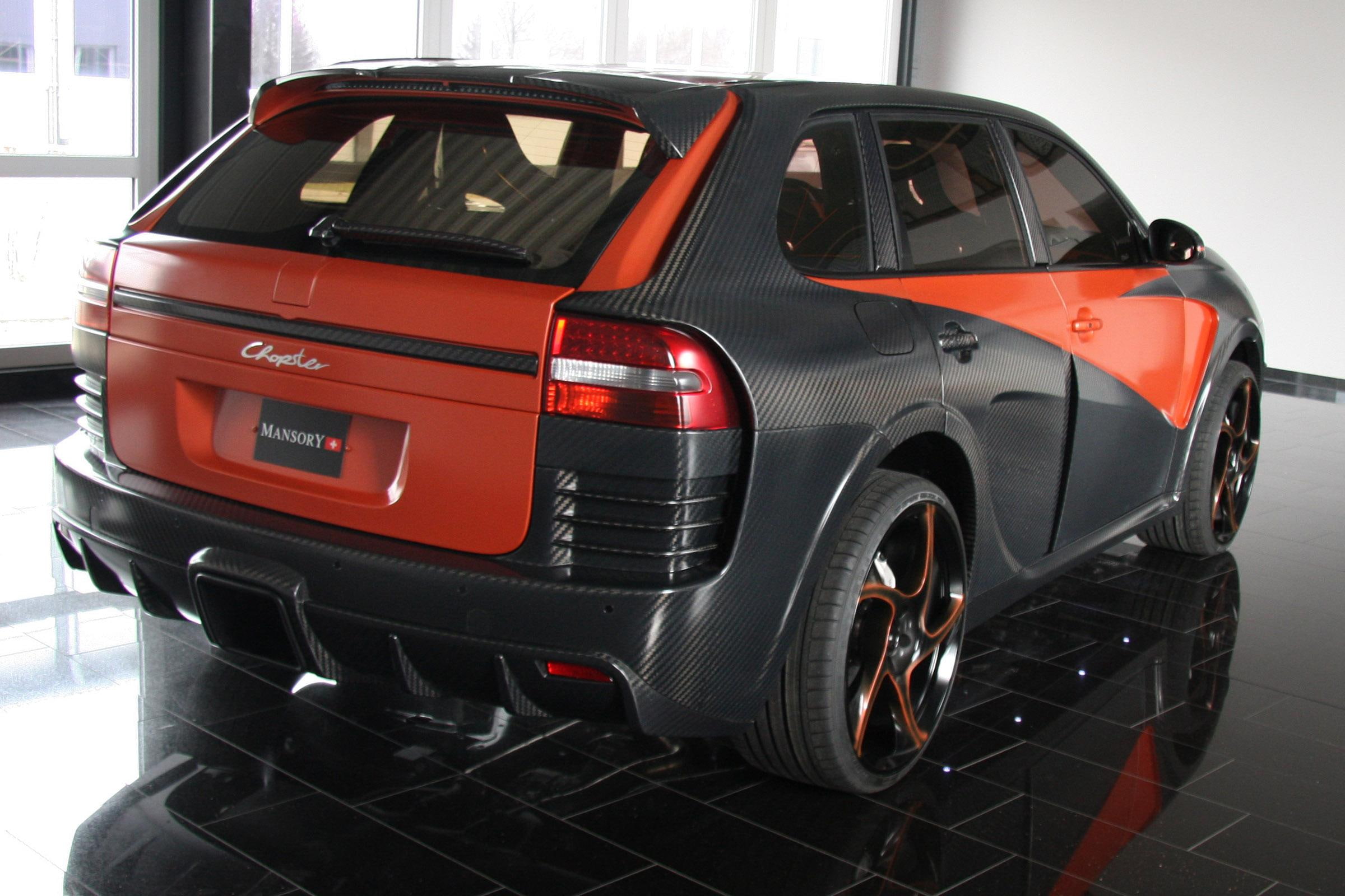 1080P, porsche, cars, customized, orange, chopster, mansory, black, suv, cayenne, HD Wallpaper