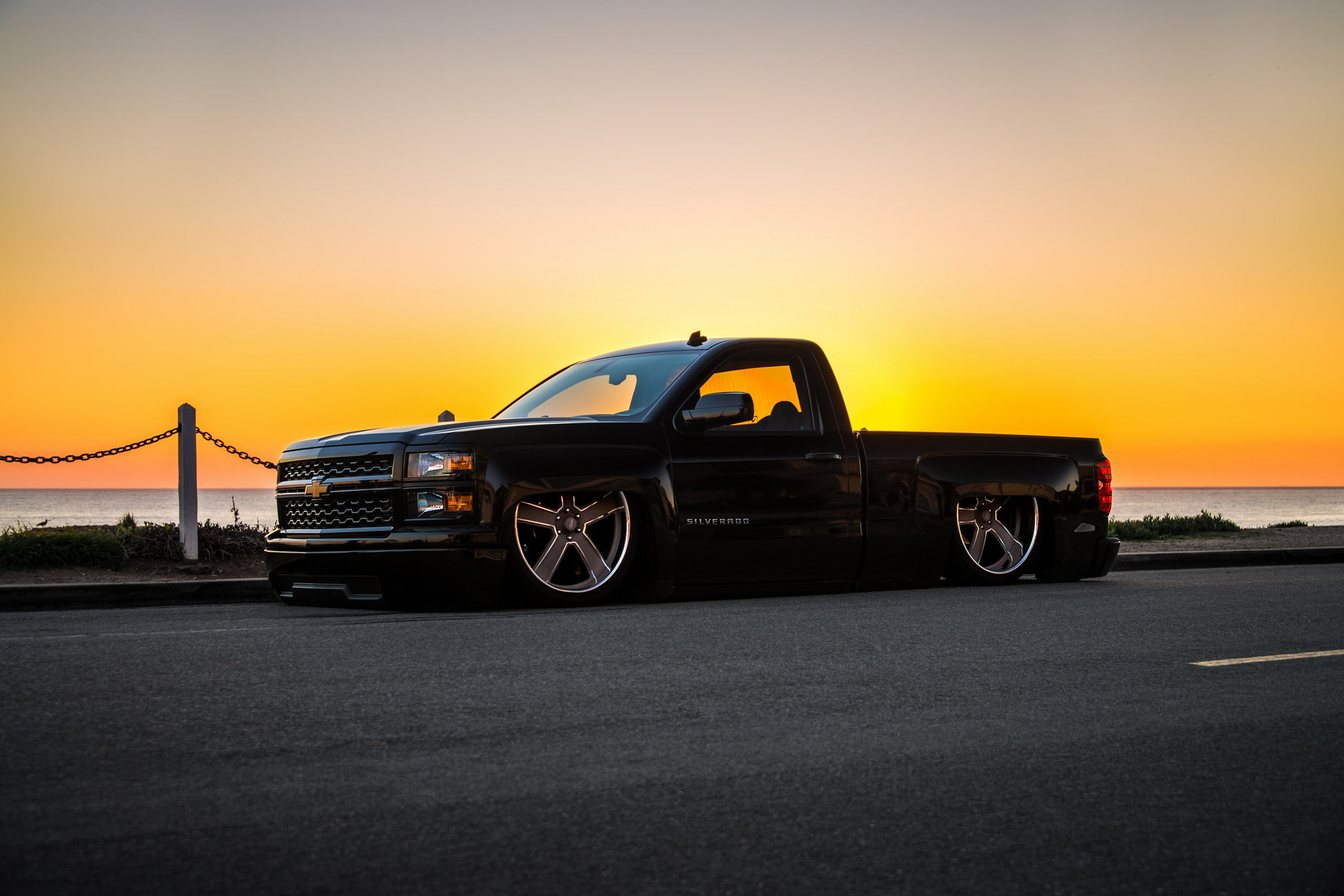 tuning, pickup, car, Silverado, 1080P, Chevy, stance, Chevrolet, HD Wallpaper
