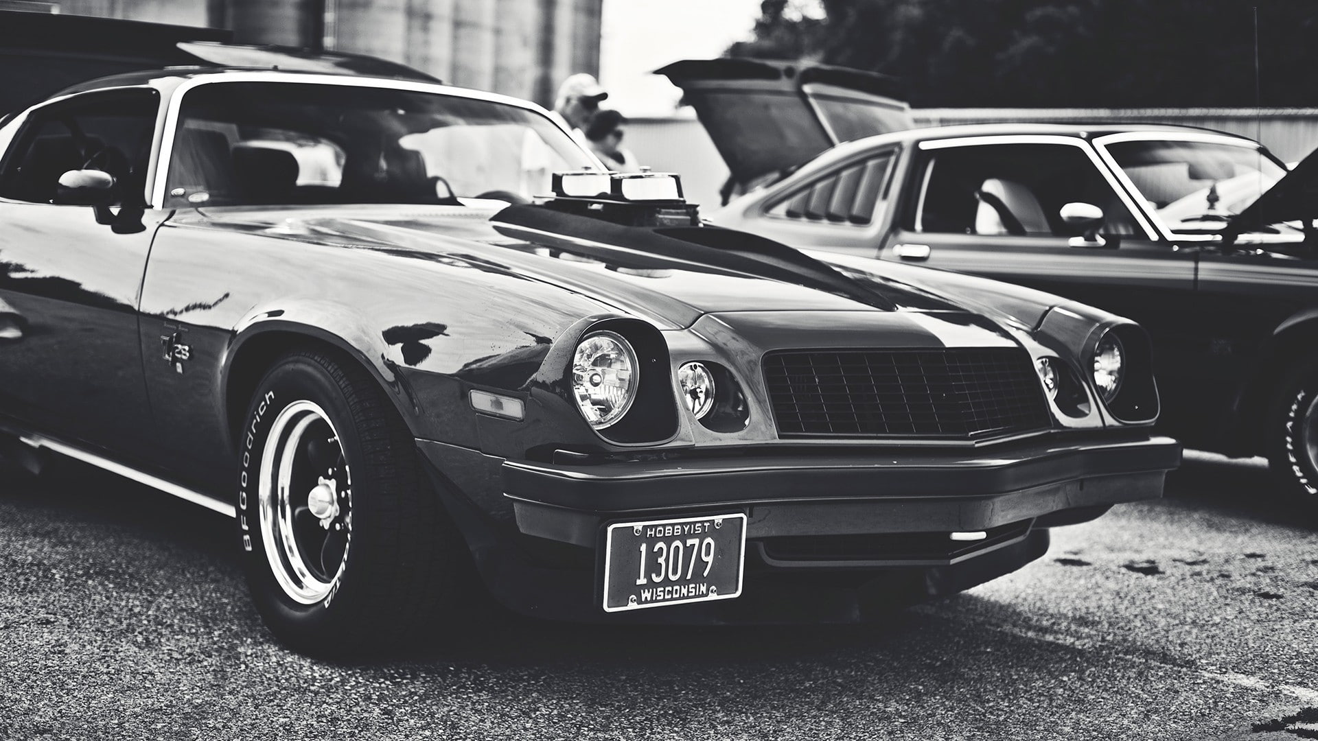 1080P, car, monochrome, Chevrolet Camaro Z28, HD Wallpaper