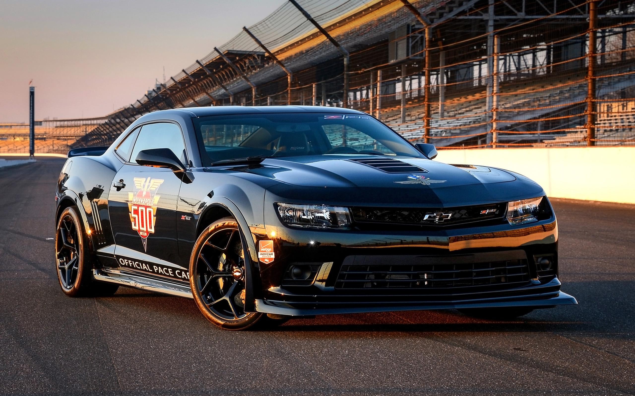 coupe, black, chevrolet, pace, racing, car, z, 2014, camaro, 2K, indy, cars, HD Wallpaper