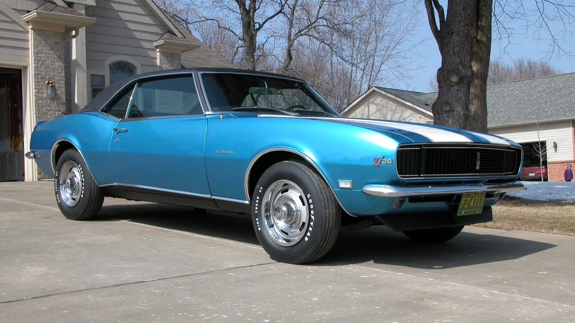 chevrolet, american, blue, 1080P, muscle, z, camaro, cars, HD Wallpaper