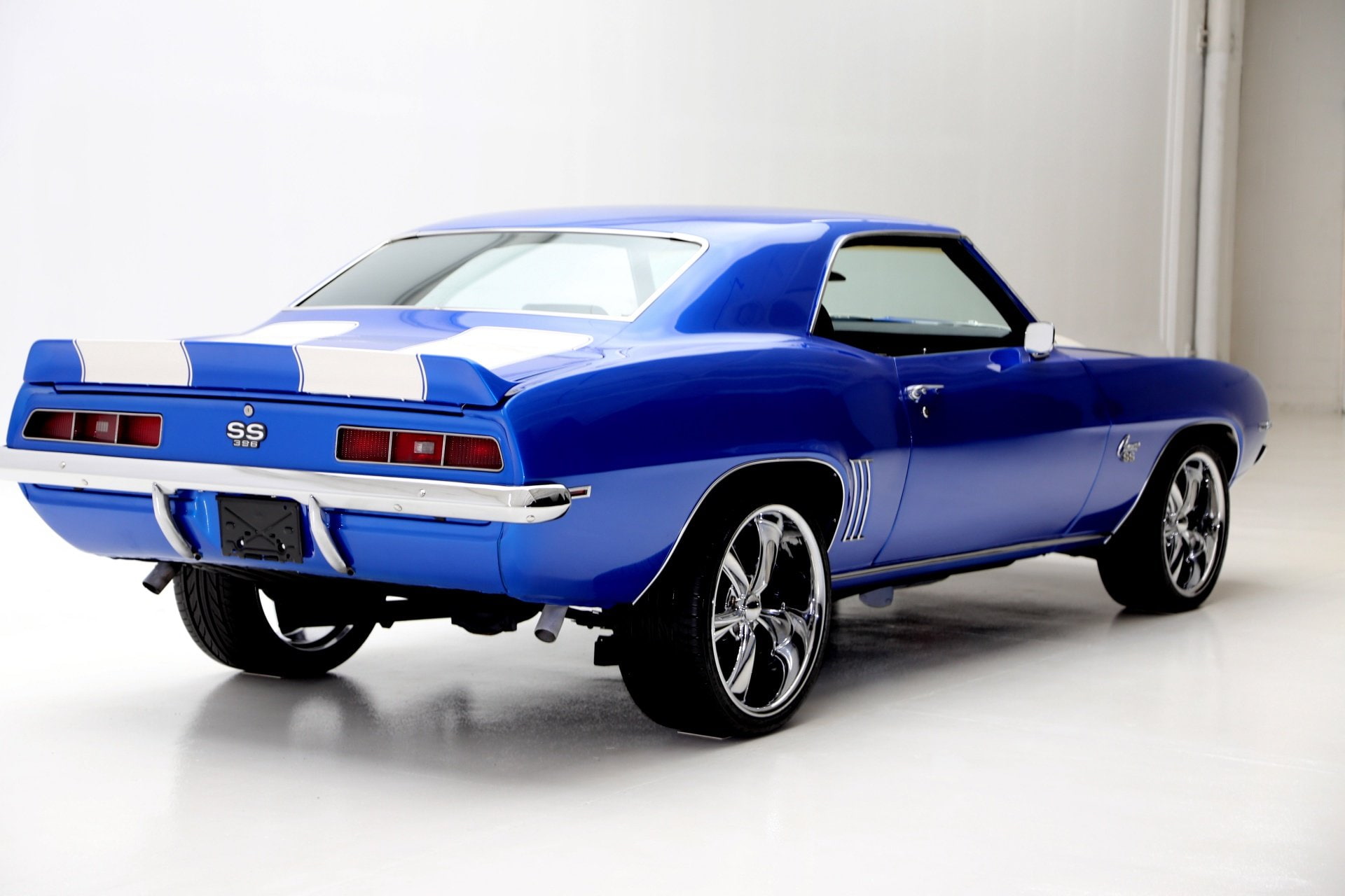 396, 1080P, camaro, blue, chevrolet, (ss), 1969, HD Wallpaper