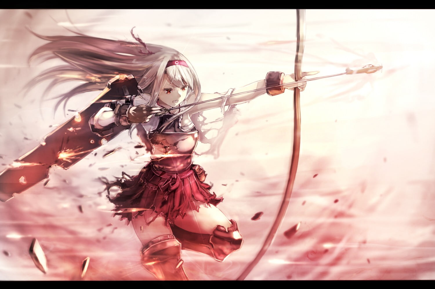 outdoors, auto post production filter, nature, human hair, one person, Shoukaku (KanColle), young adult, clothing, beauty, archer, hairstyle, adult, real people, HD Wallpaper