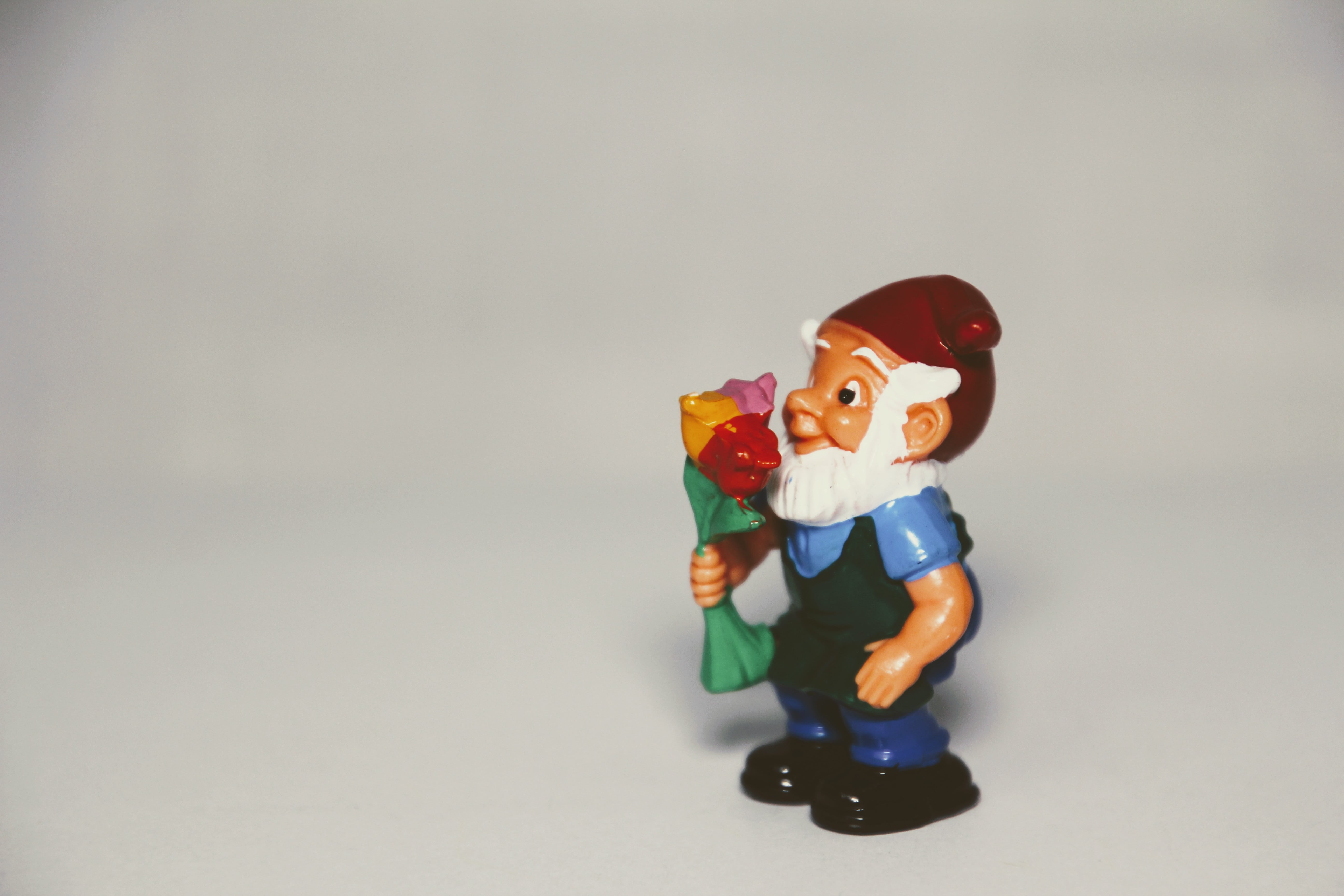 full length, winter, plastic, multi colored, flowers, christmas, toys, people, children, toy, kids surprise, flowers dwarf, indoors, figurine, child, garden gnomes, HD Wallpaper