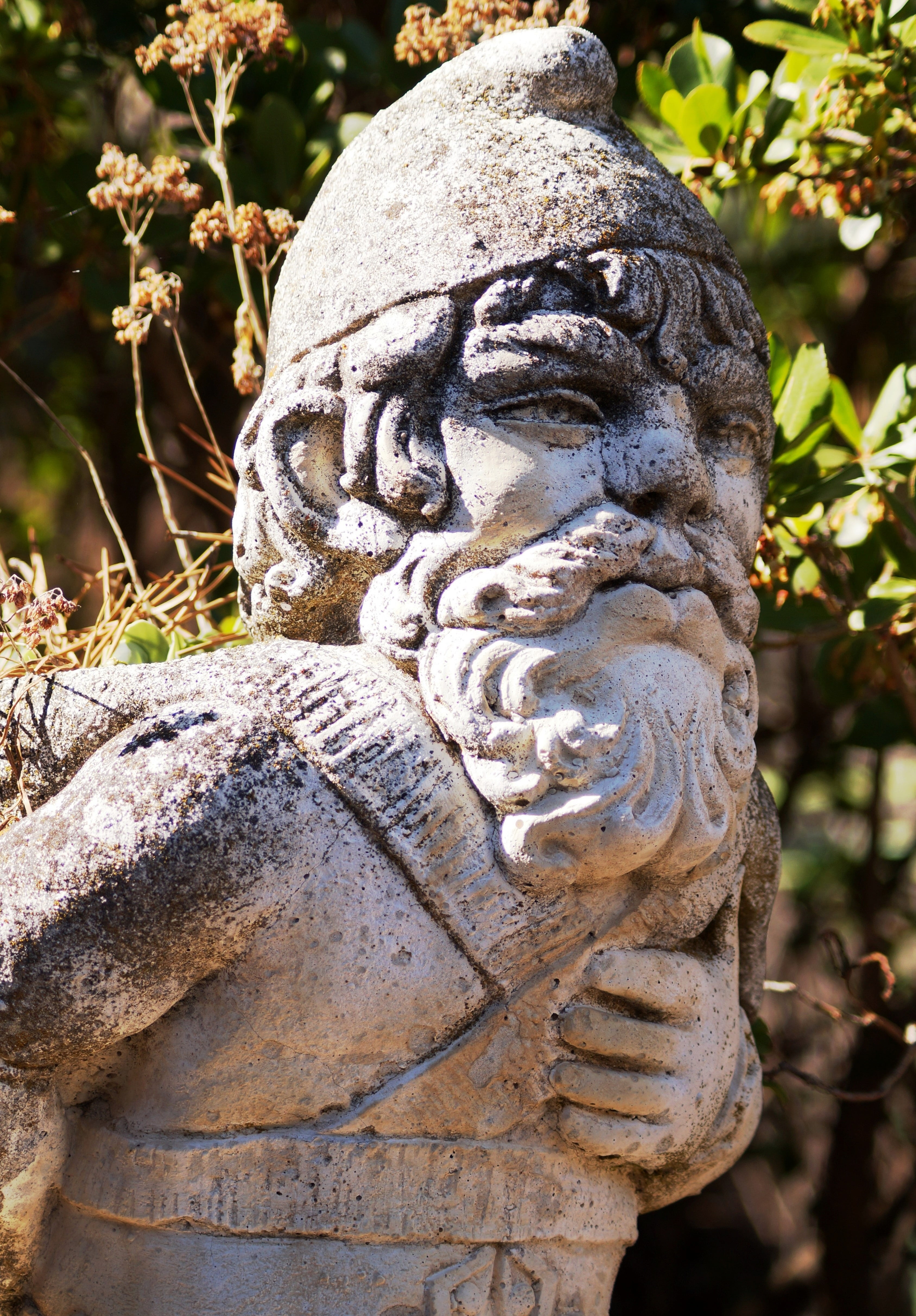nature, garden, sculpture, creativity, religion, 4K, solid, carving - craft product, close-up, spirituality, old, focus on foreground, representation, Phone HD Wallpaper