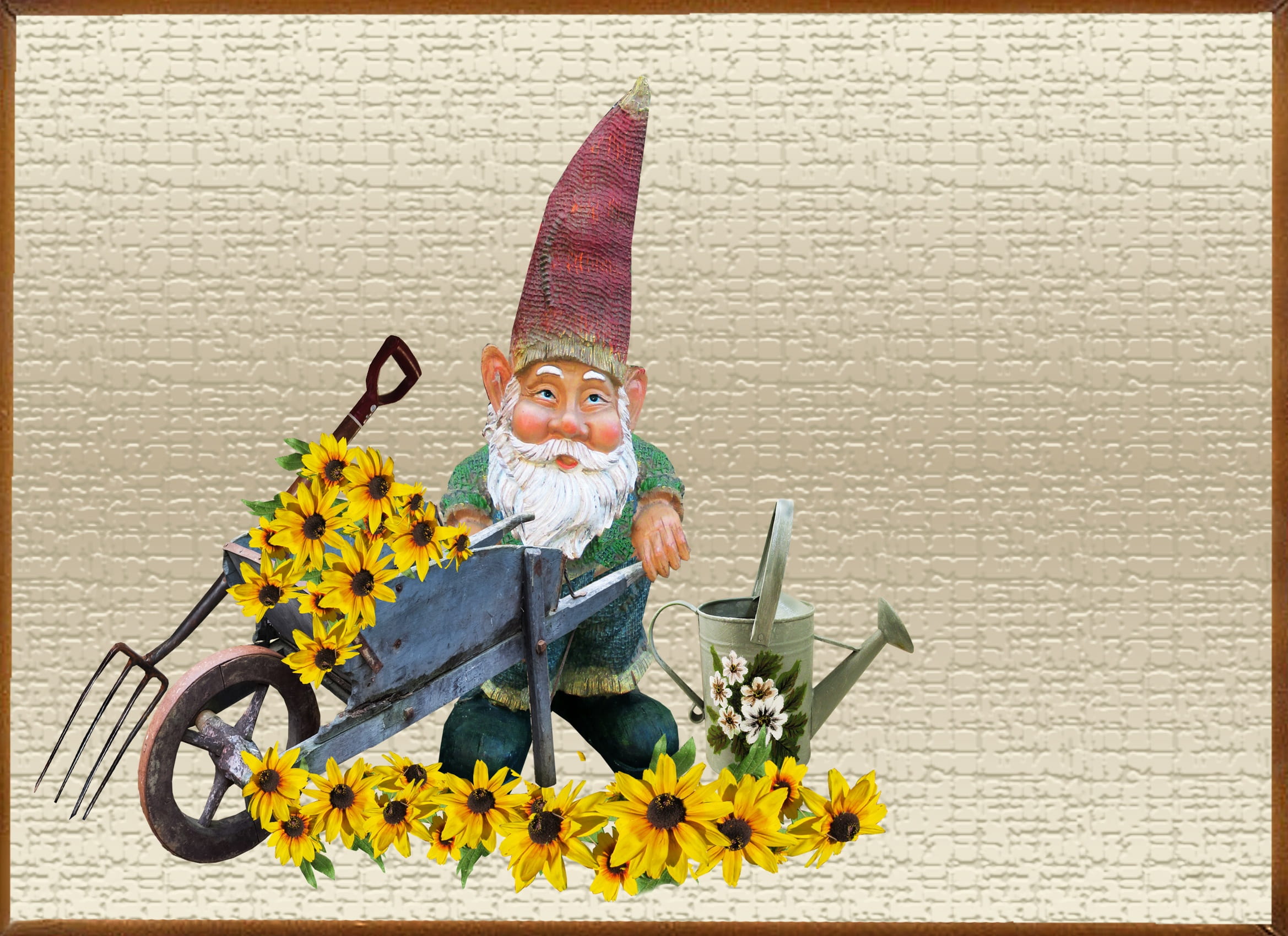 flower, yellow, easter, animal, art and craft, holiday, gnome, indoors, garden, decoration, greeting card, representation, no people, flowering plant, plant, HD Wallpaper