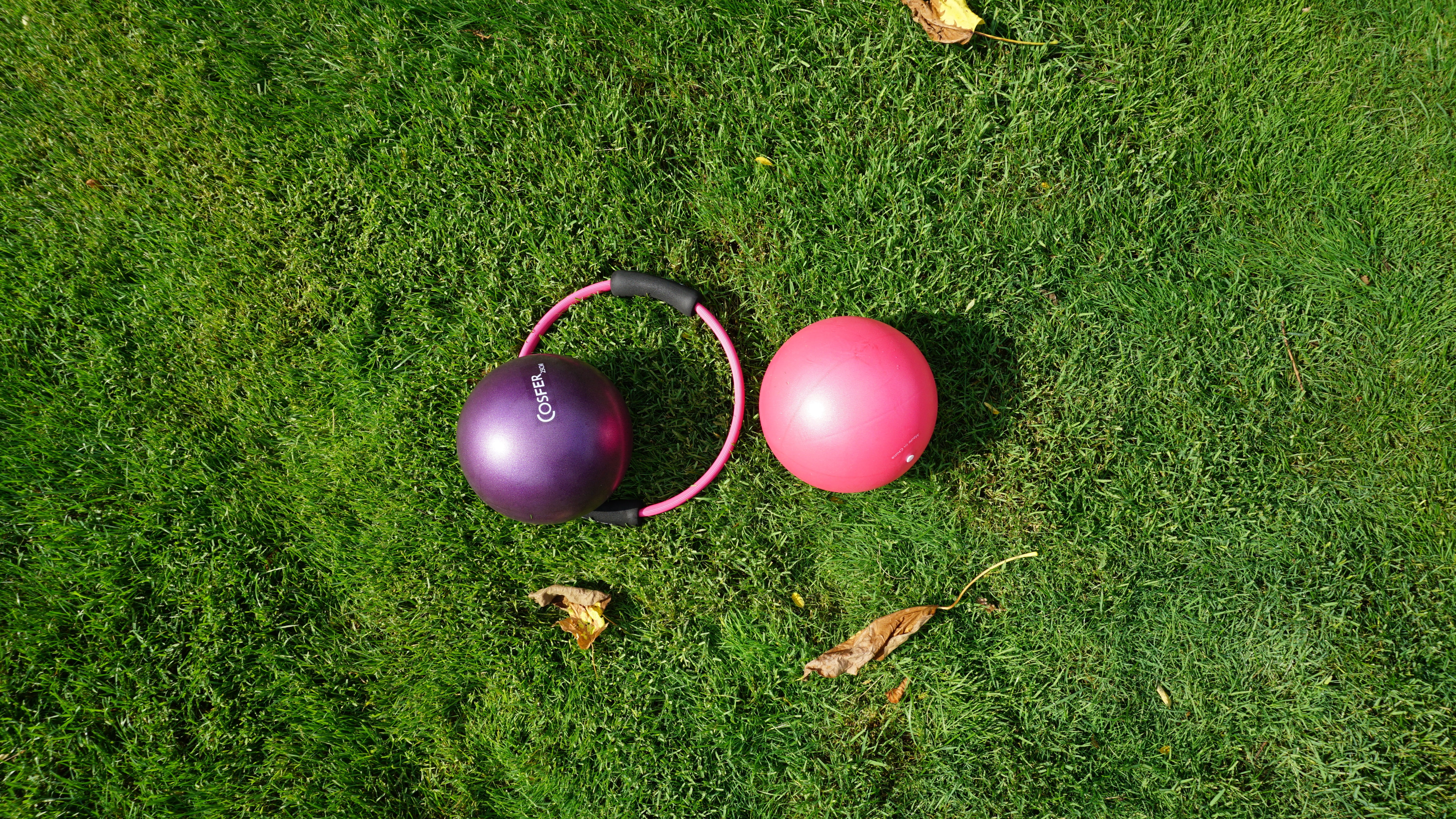 sports, pilates, pilates ball, holiday, land, sunlight, open space, outdoors, form, pink, easter egg, balloon, plant, 5K, day, close-up, growth, stability, HD Wallpaper