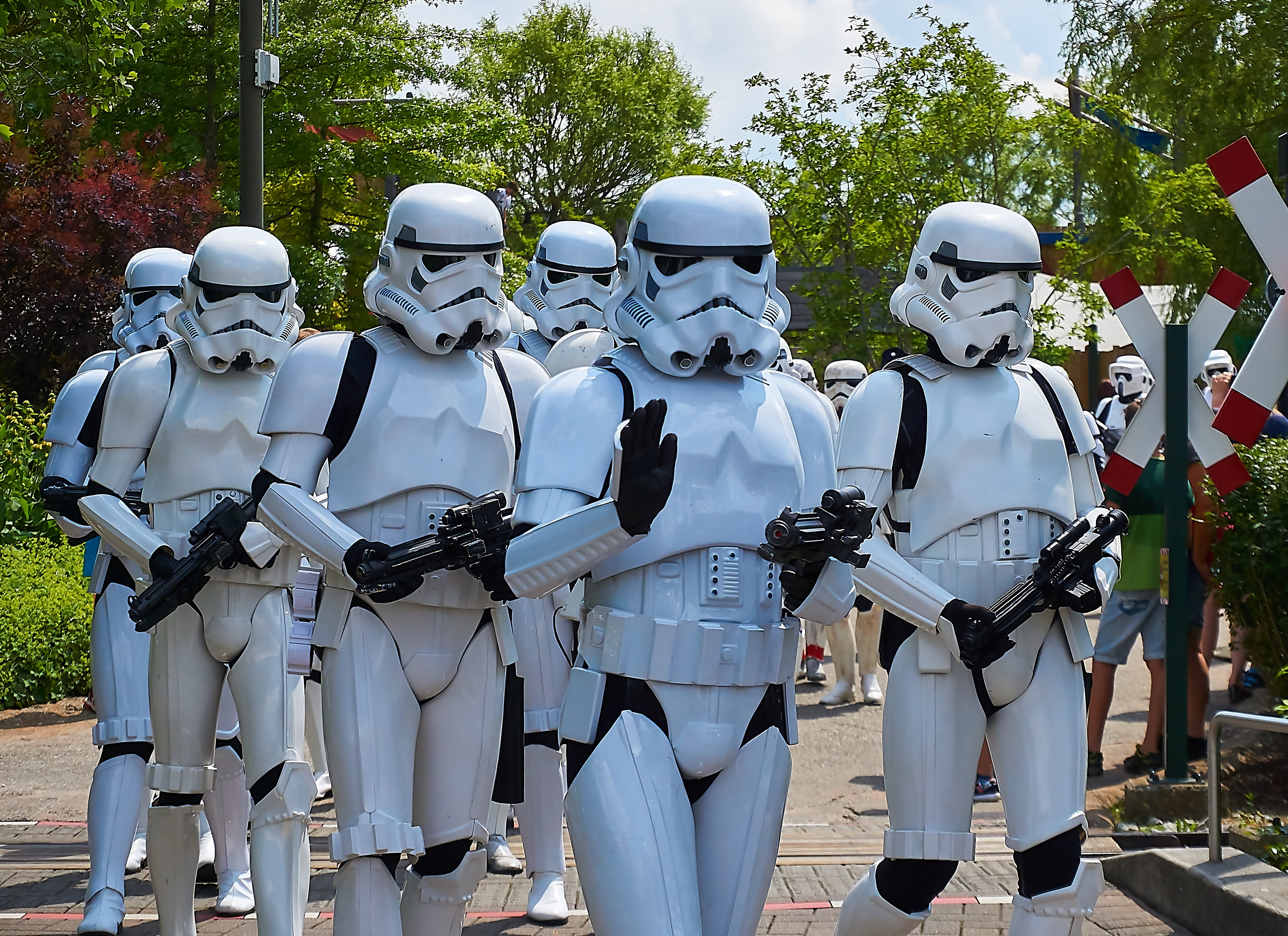 military, day, pleasure, parade, helmet, group of people, army, destination, toys, theme park, armed forces, clothing, legoland, storm trooper, marching band, HD Wallpaper
