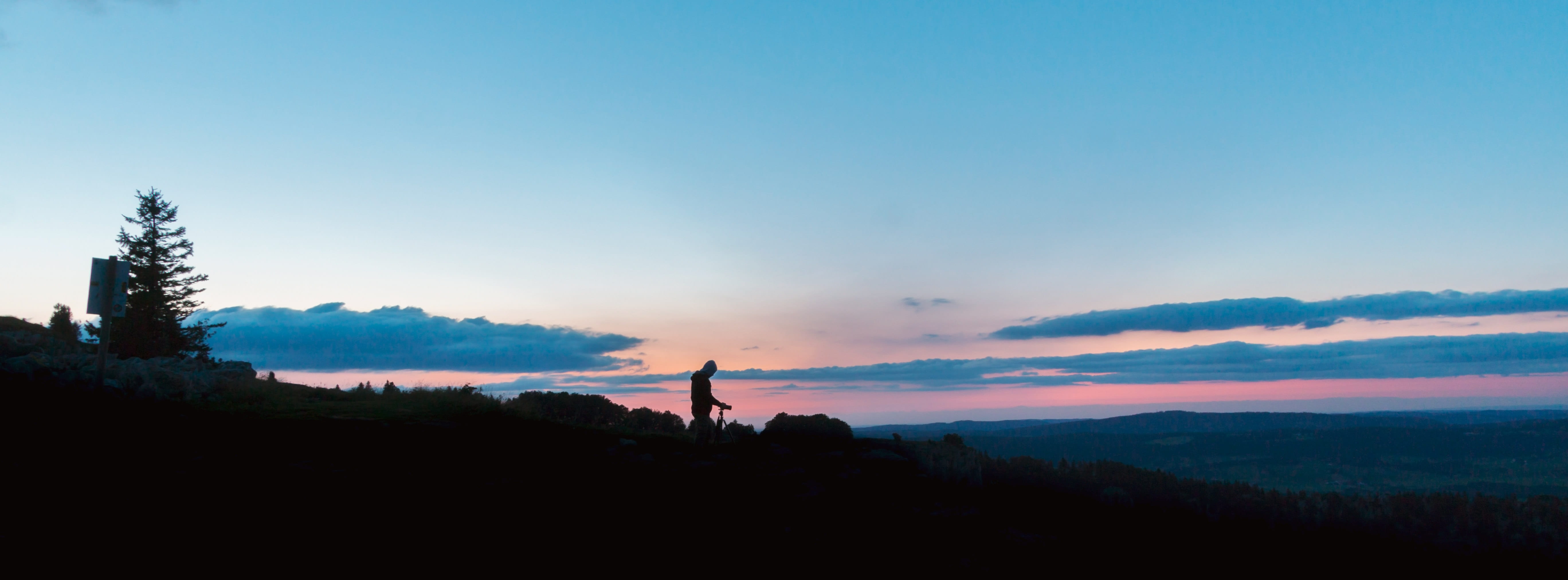 vacations, cloud - sky, copy space, mountain range, photography, wide format, beauty in nature, human, silent, environment, hobby, tranquil scene, twilight, HD Wallpaper