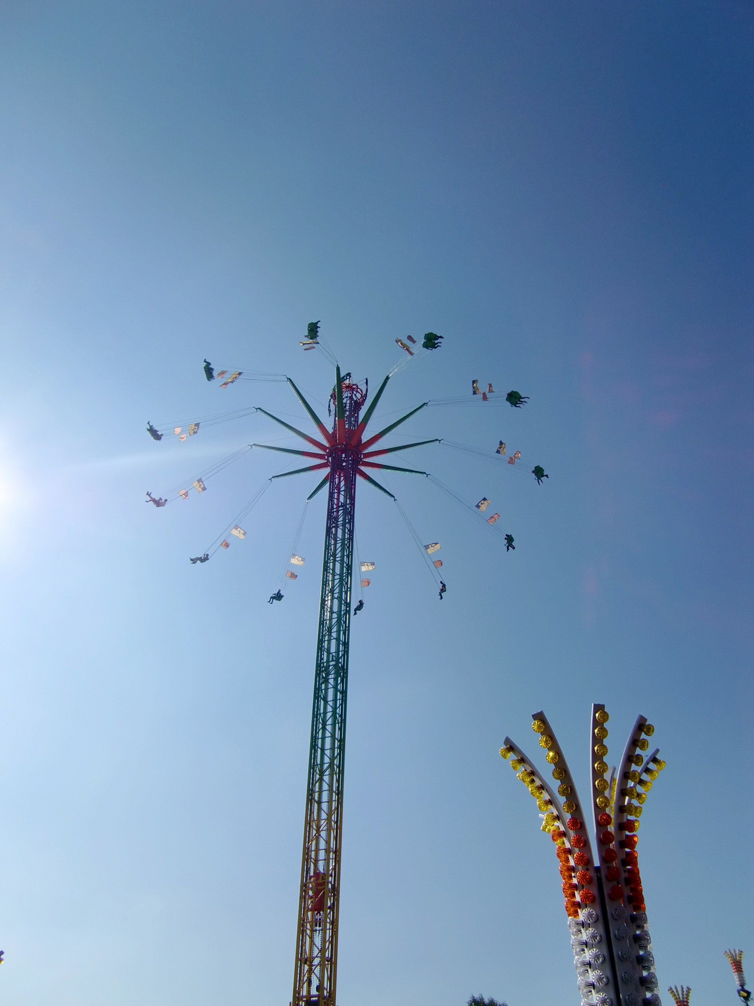 sky, outdoors, festival, folk festival, chain carousel, excitement, illuminated, amusement park ride, oktoberfest, fairground, enjoyment, nature, celebration, Phone HD Wallpaper