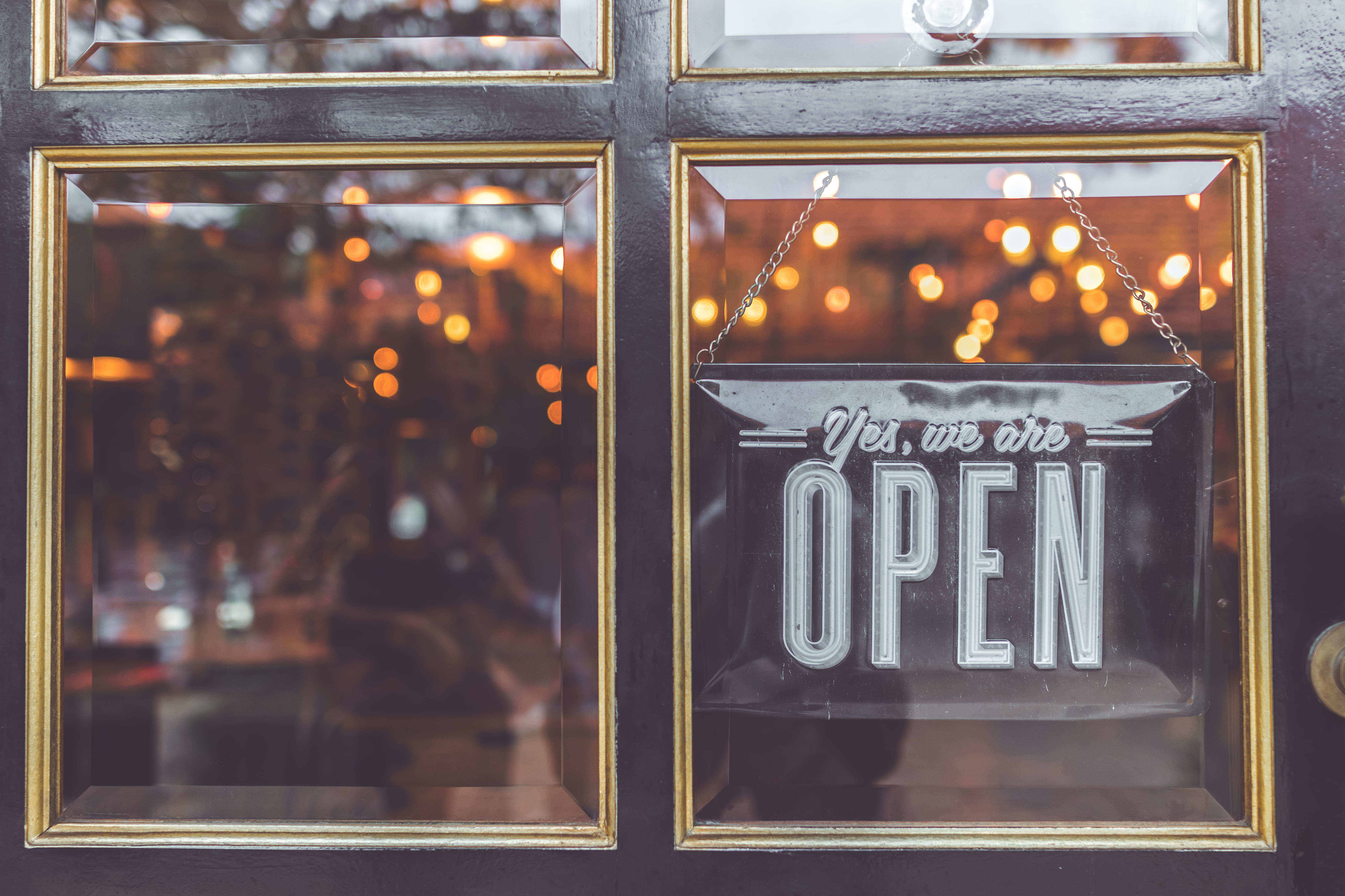 signage, information, text, vintage, outdoors, door, yes we are open, store sign, communication, illuminated, window, restaurant, close-up, sign, transparent, HD Wallpaper