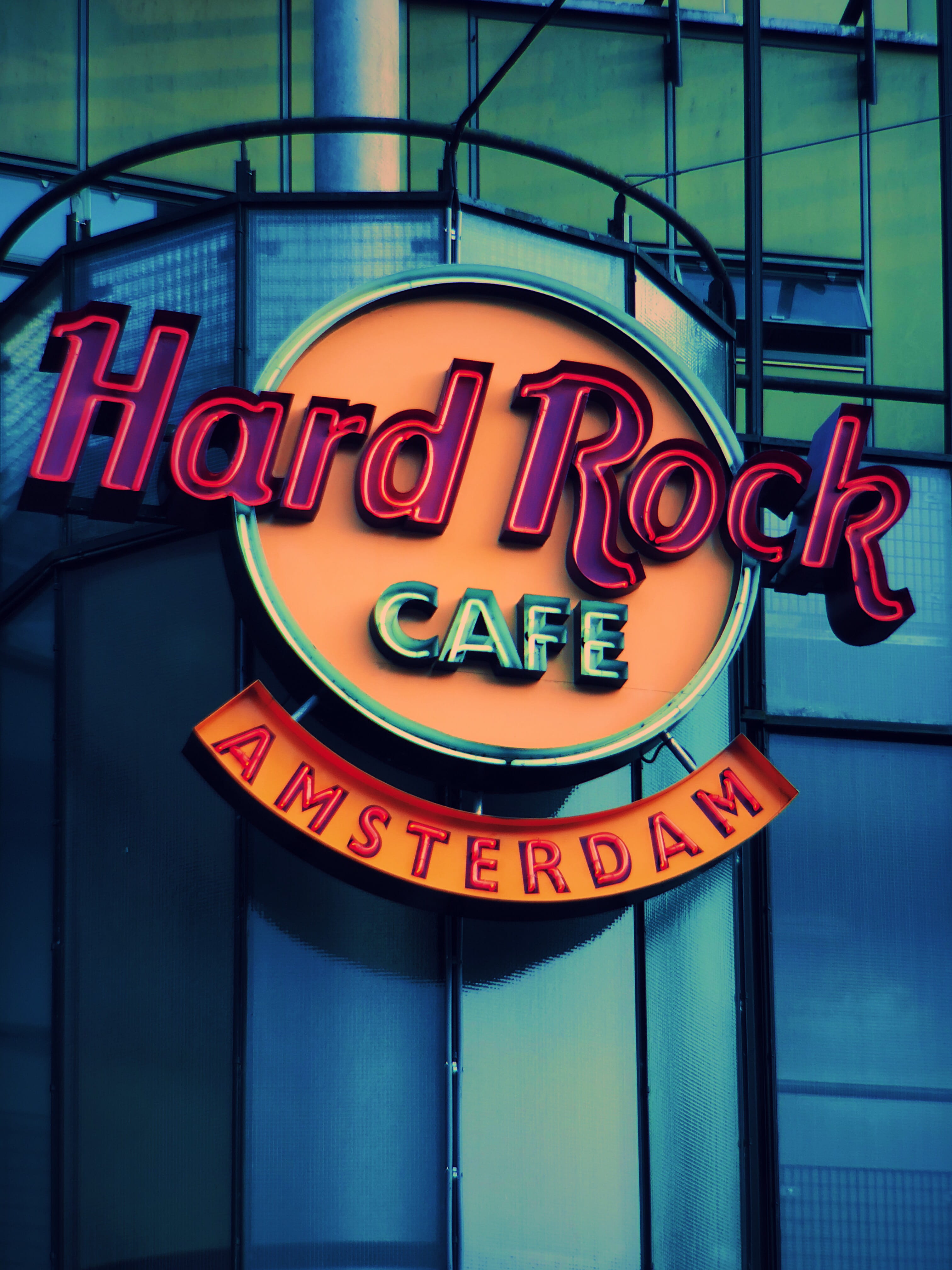 building exterior, outdoors, close-up, text, built structure, cafe, neon, architecture, day, amsterdam, signage, commercial sign, communication, sign, food and drink, Phone HD Wallpaper