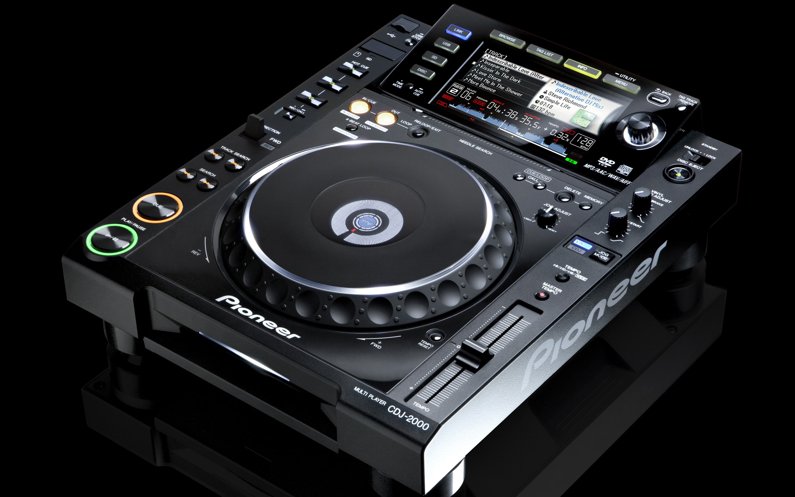 black background, control panel, 2000, pioneer, sound recording equipment, modern, audio equipment, controller, indoors, record, dj, electronics industry, HD Wallpaper