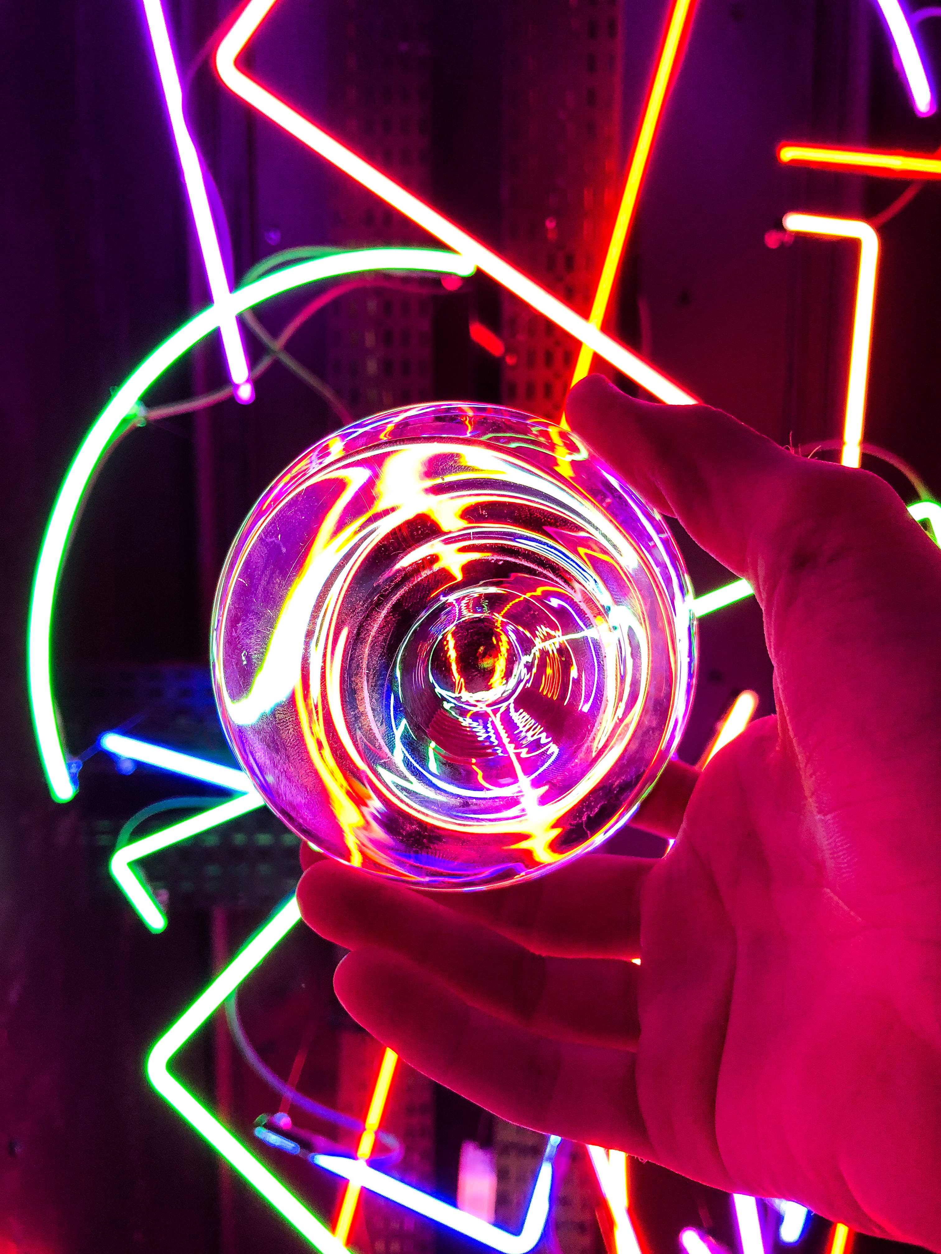 hand, clubbing, 34 allée de la robertsau, sphere, entertainment club, glowing, one person, night, strasbourg, nightlife, party - social event, human body part, Phone HD Wallpaper