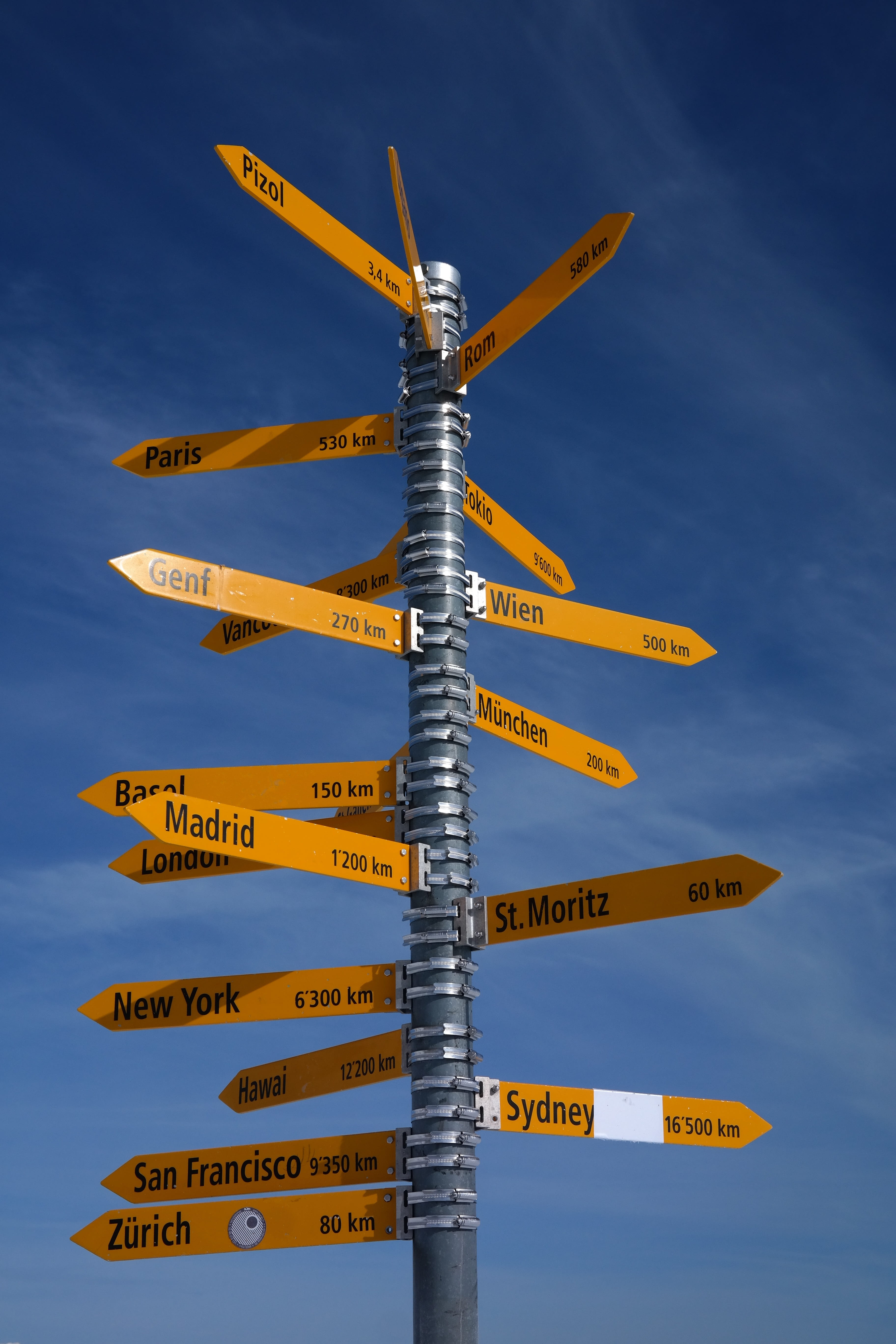 signage, distances, information sign, migratory character, direction, orange street, instrument of measurement, communication, information, white, sign, Phone HD Wallpaper