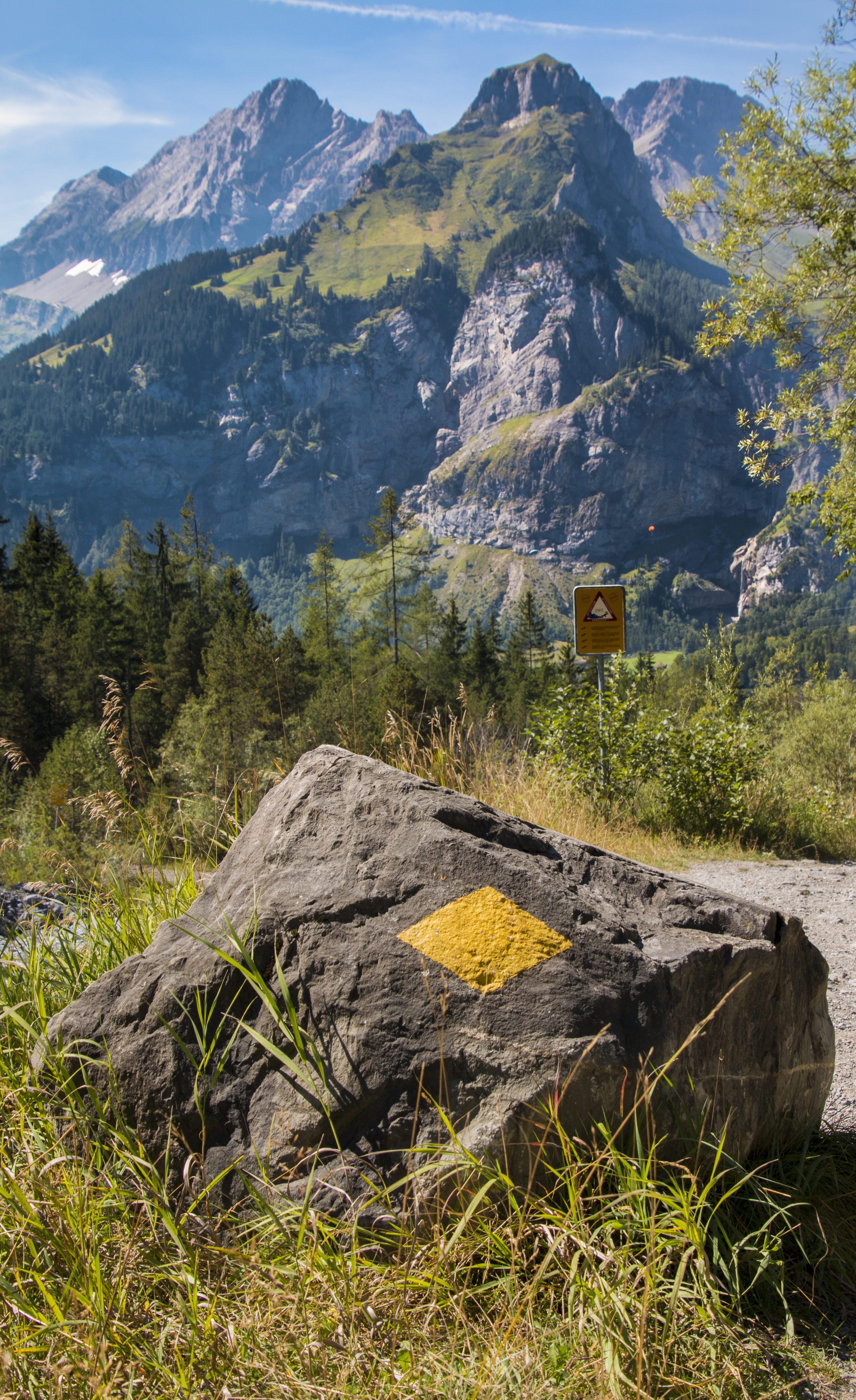 outdoors, trail, no people, holiday, switzerland, hiking, landscape, travel, tranquil scene, environment, idyllic, tree, direction, holidays, nature, milestone, Phone HD Wallpaper
