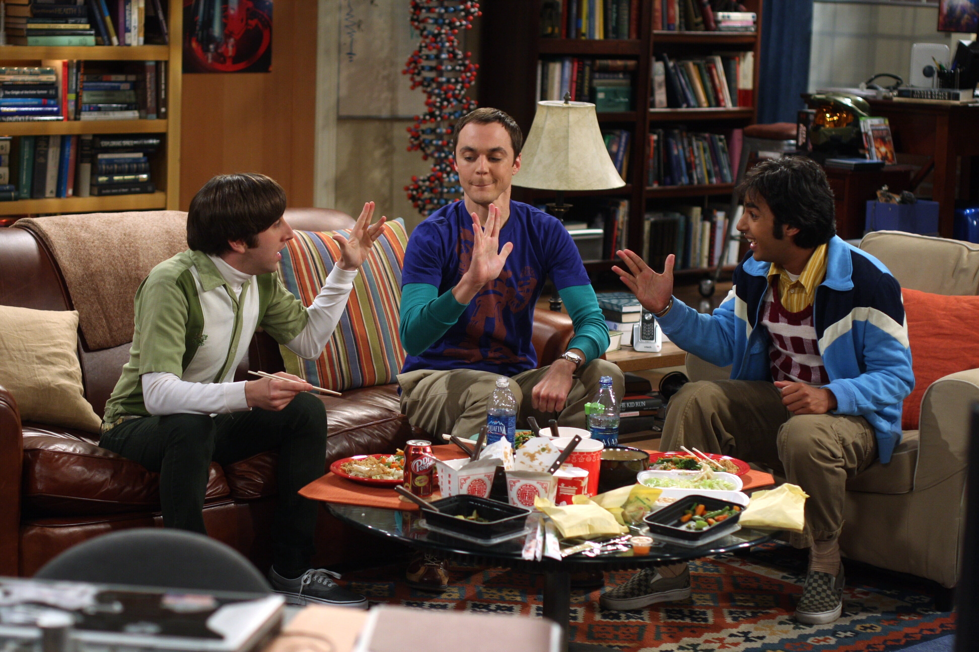 food and drink, spores, shirt, domestic Room, men, cheerful, smiling, sheldon cooper, domestic Life, situation room, young Men, casual Clothing, living Room, HD Wallpaper