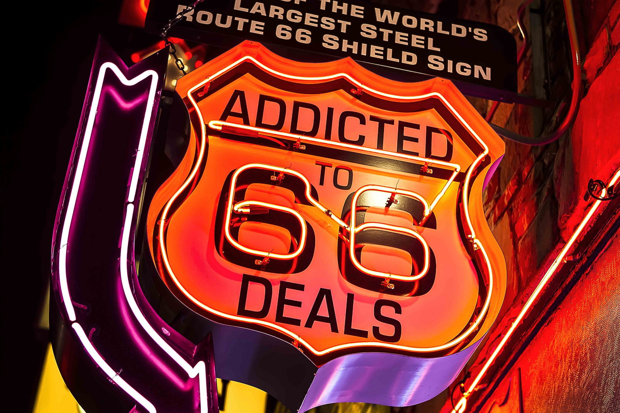 vacancy, 1080P, bar, restaurant, neon, street, color, cities, road, food, hotel, office, lights, casino, market, night, motel, HD Wallpaper