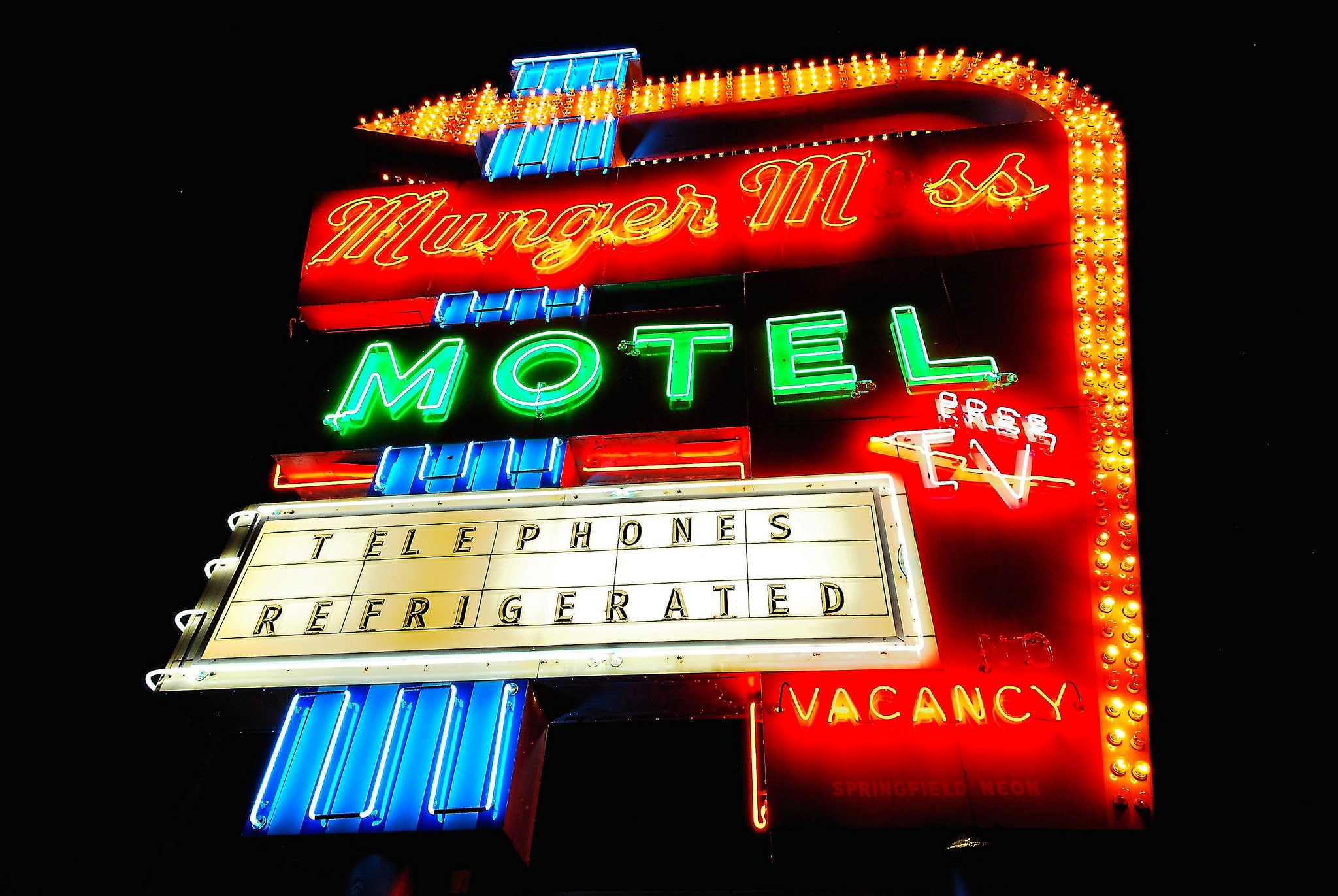 vacancy, market, casino, color, motel, cities, office, hotel, food, restaurant, neon, night, road, 1080P, bar, street, lights, HD Wallpaper