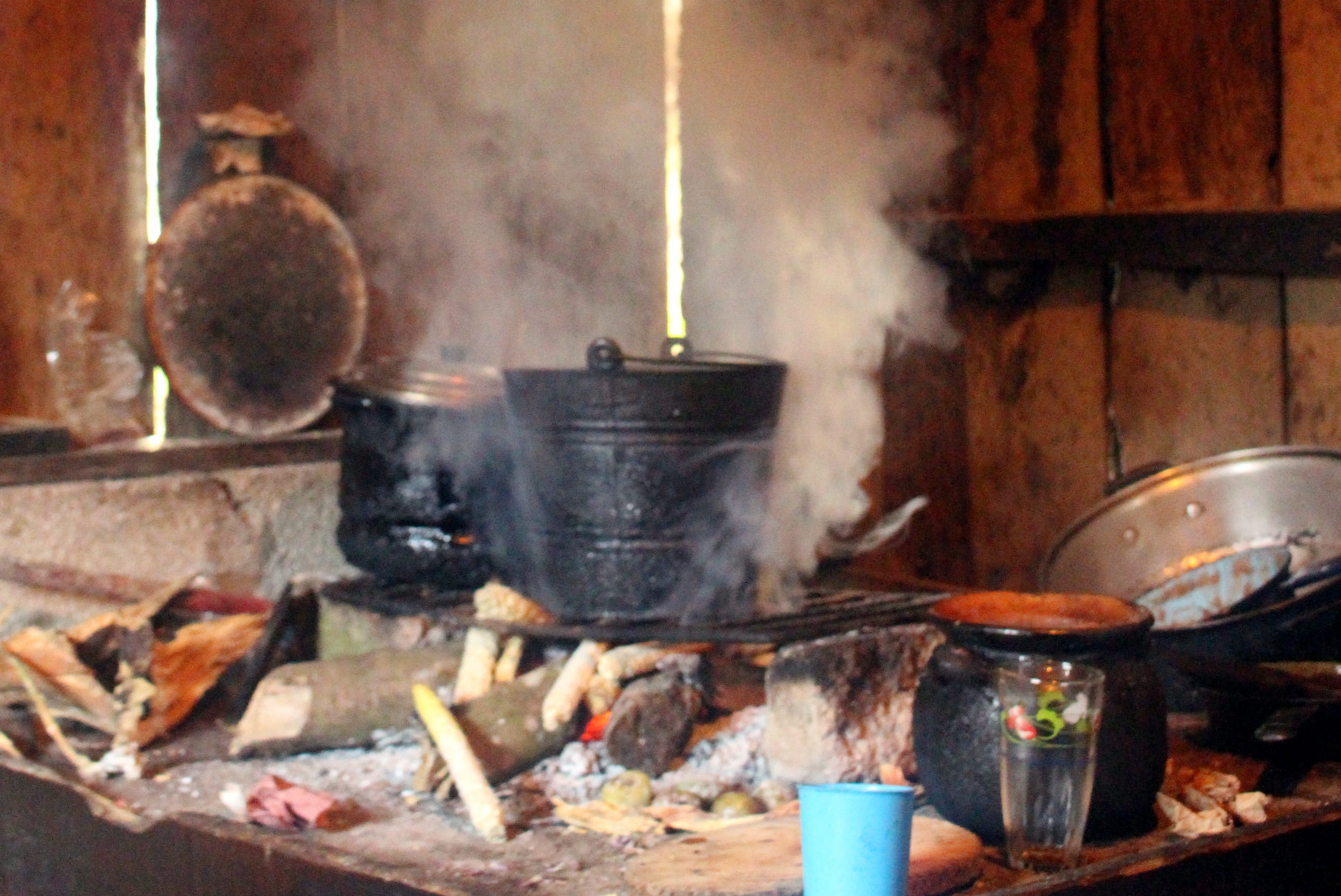 humble home, wooden spoon, fireplace, indoors, cooking with firewood, cooking pan, burning, cooking utensil, household equipment, no people, appliance, HD Wallpaper