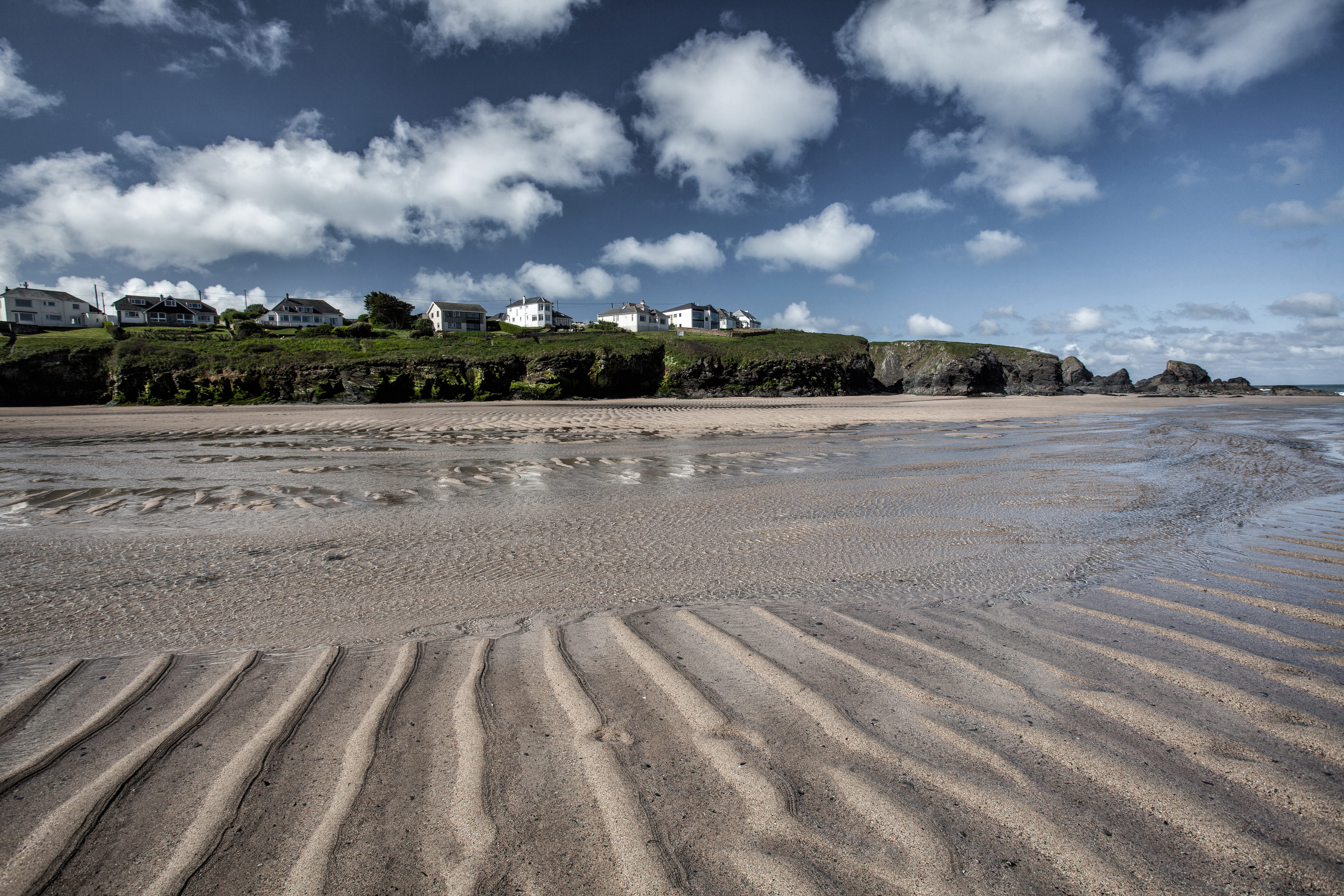 Porthcothan, scenics, scenics - nature, color Image, Sandy beach, travel Locations, summer, sky, coastline, sand, Cornwall, day, sandy, land, cloud - sky, HD Wallpaper
