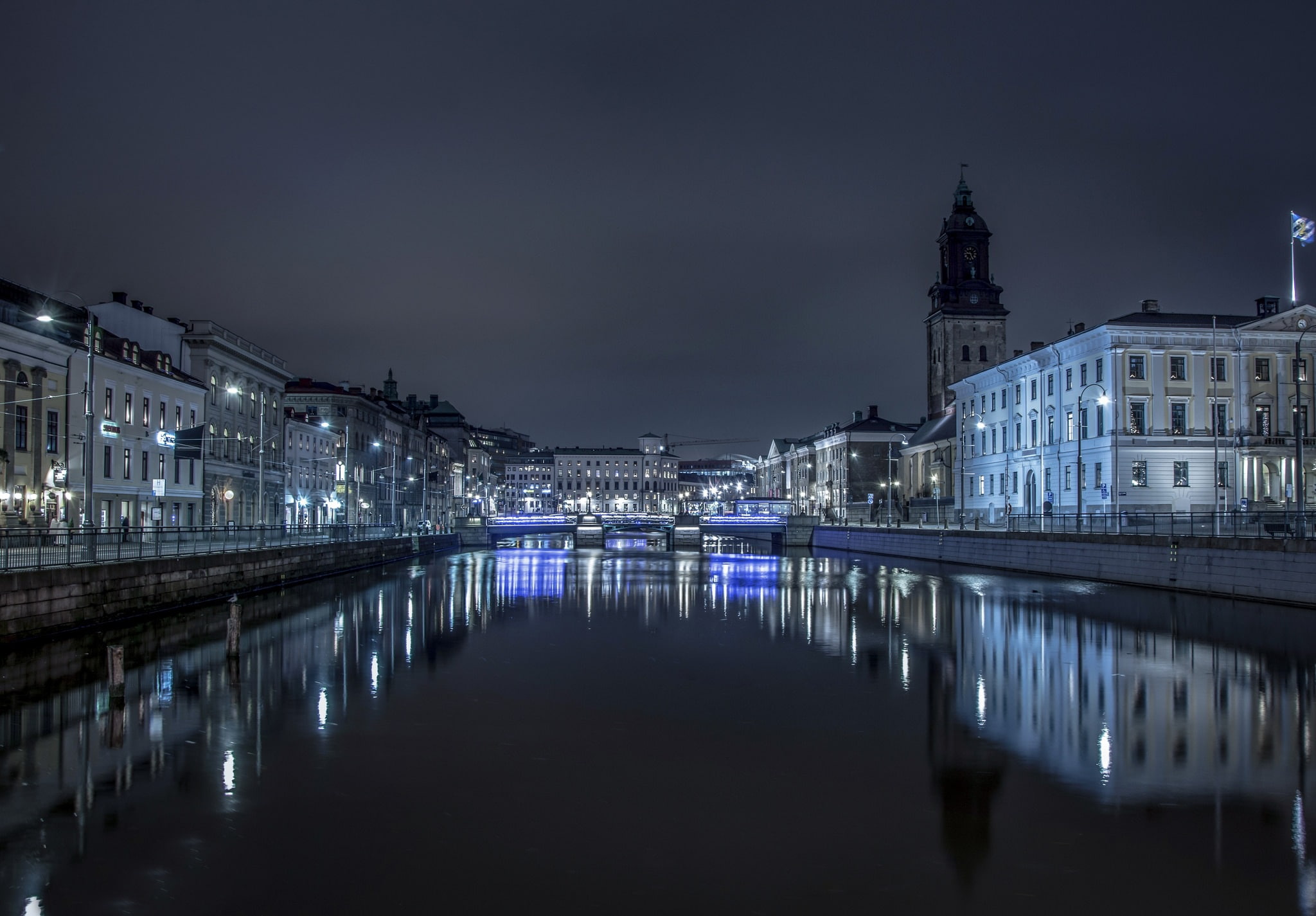 1080P, Sweden, Gothenburg, night, HD Wallpaper