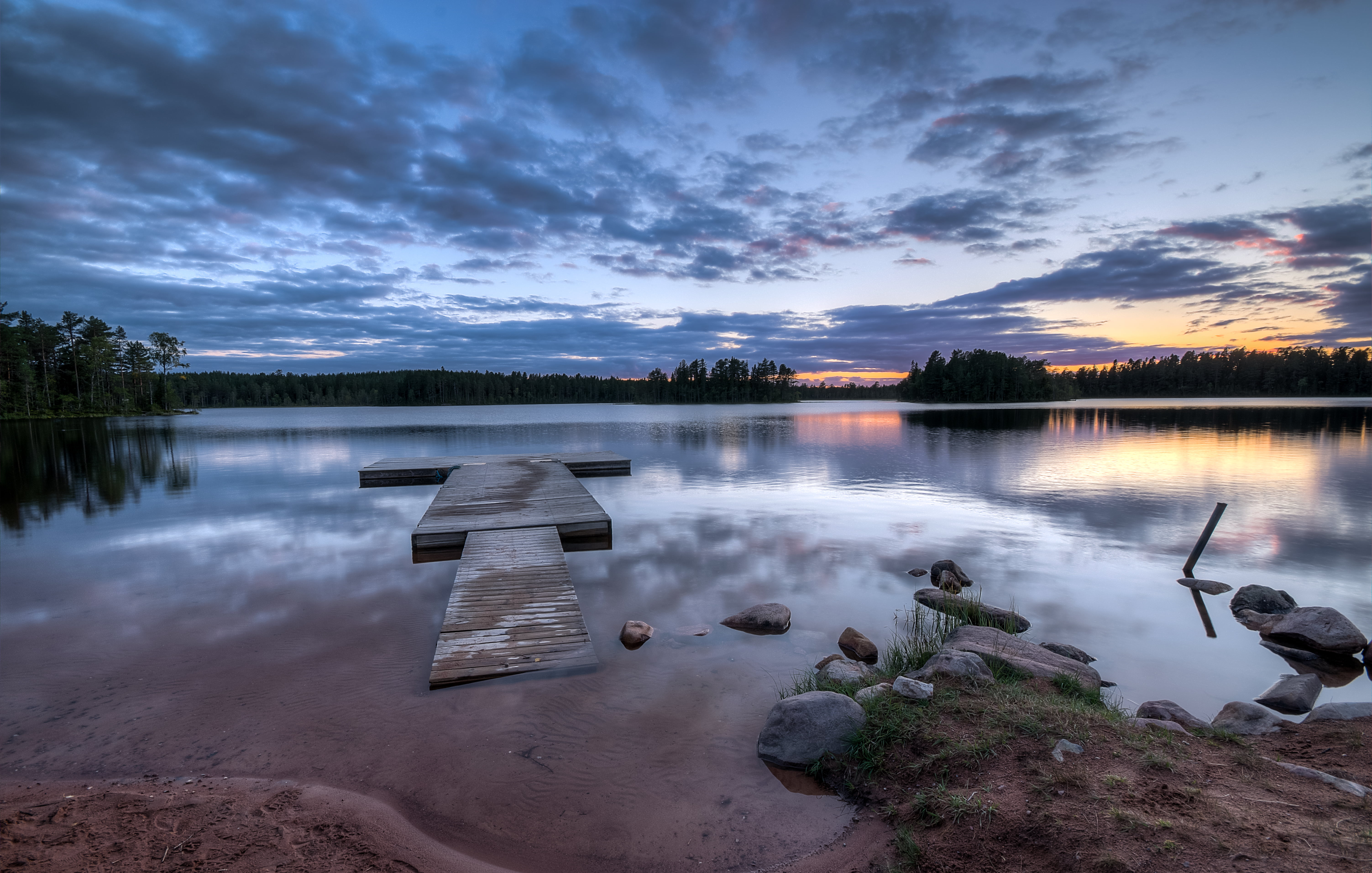 orsa  Sweden, water, 5K, sky, nikon, d5300, sweden, scenics, cloud - Sky, sigma, photo, sunset, orsa, orsa, dalarna, 20mm, outdoors, HDR, lake, sweden, HD Wallpaper