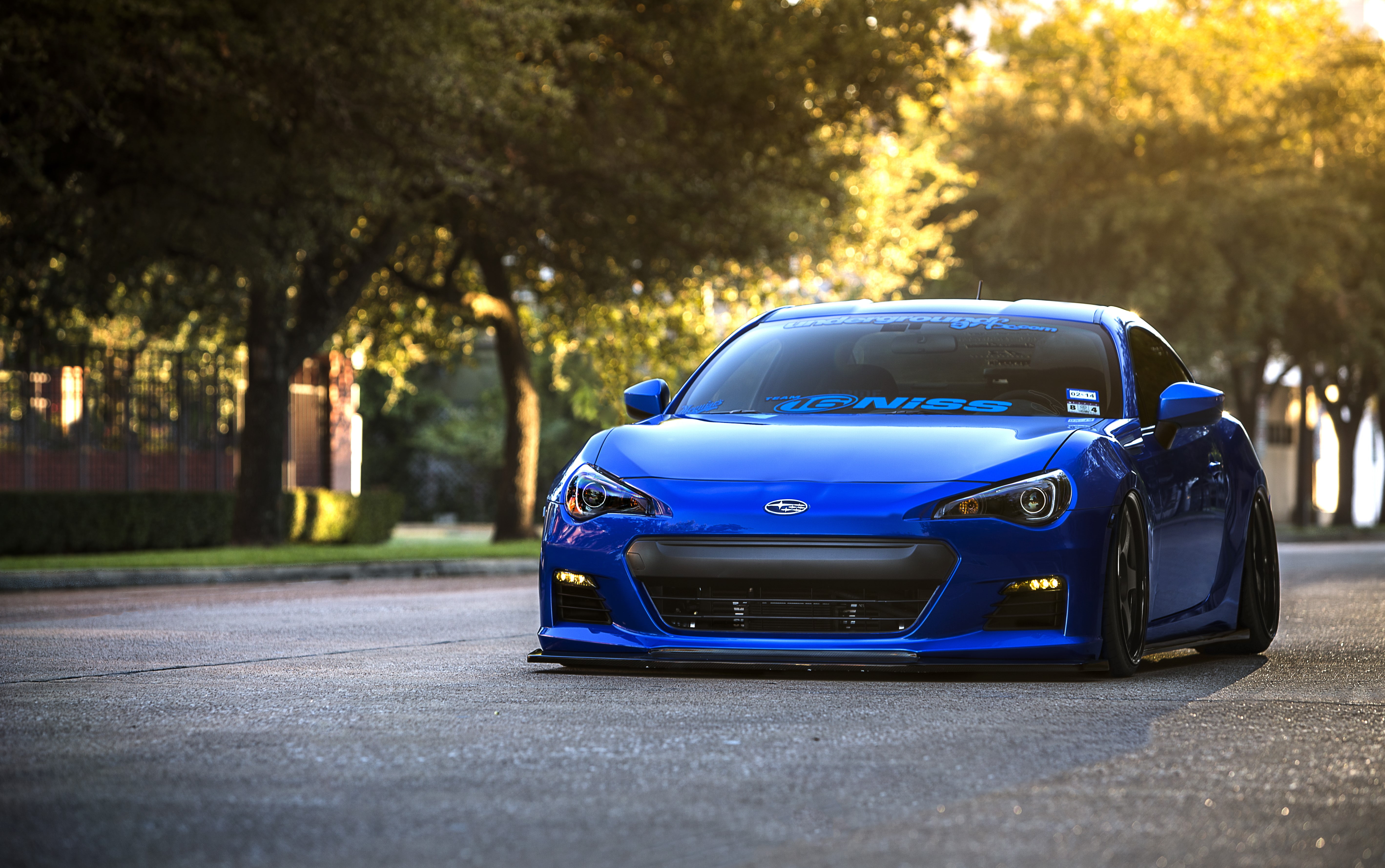 driving, Coupe, street, 5K, Sports car, Subaru, city, headlight, road, car, nature, Front, personal land vehicle, retro styled, tree, wealth, Blue, transportation, HD Wallpaper