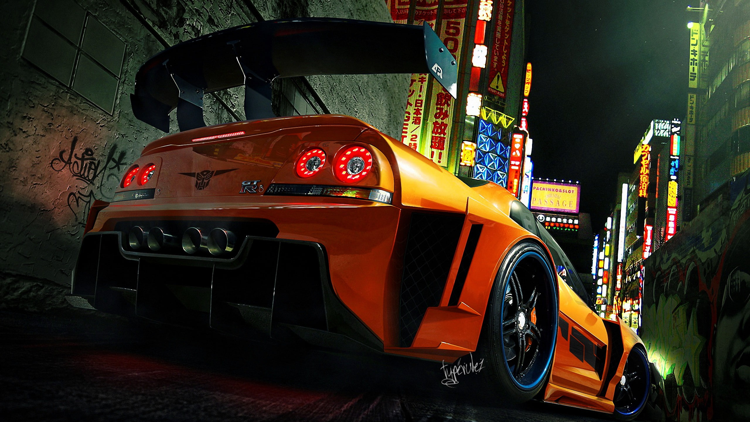 Nissan GTR R33, car, tuning, vehicle, 2K, HD Wallpaper