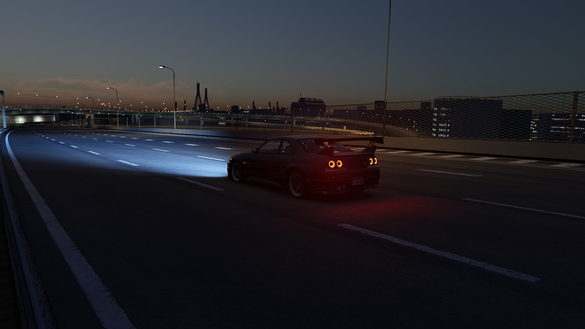 JDM, Assetto Corsa, Nissan GT-R, night, Japan, 1080P, Nissan GTR R33, HD Wallpaper